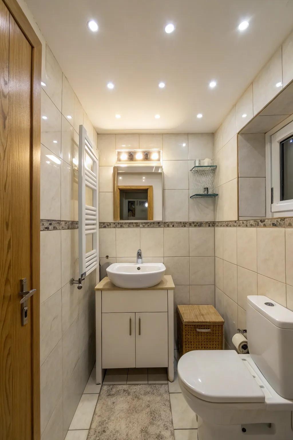 Built-in lighting presenting a minimalist aesthetic.
