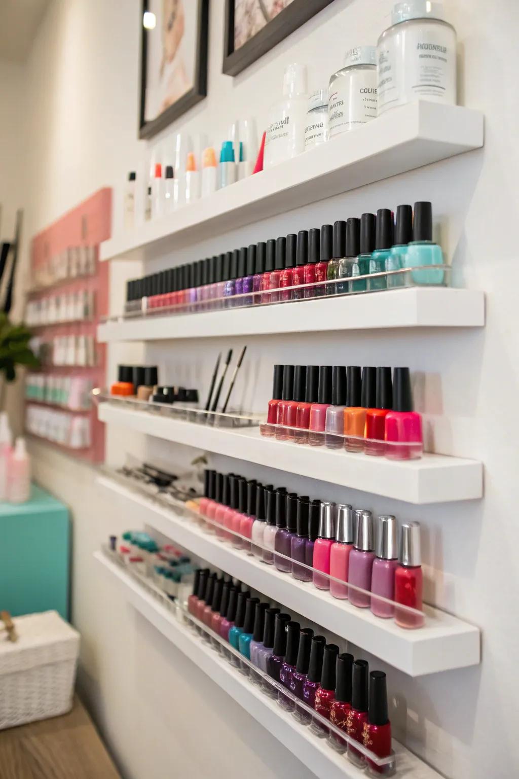 Efficient storage doubling as an aesthetic feature.
