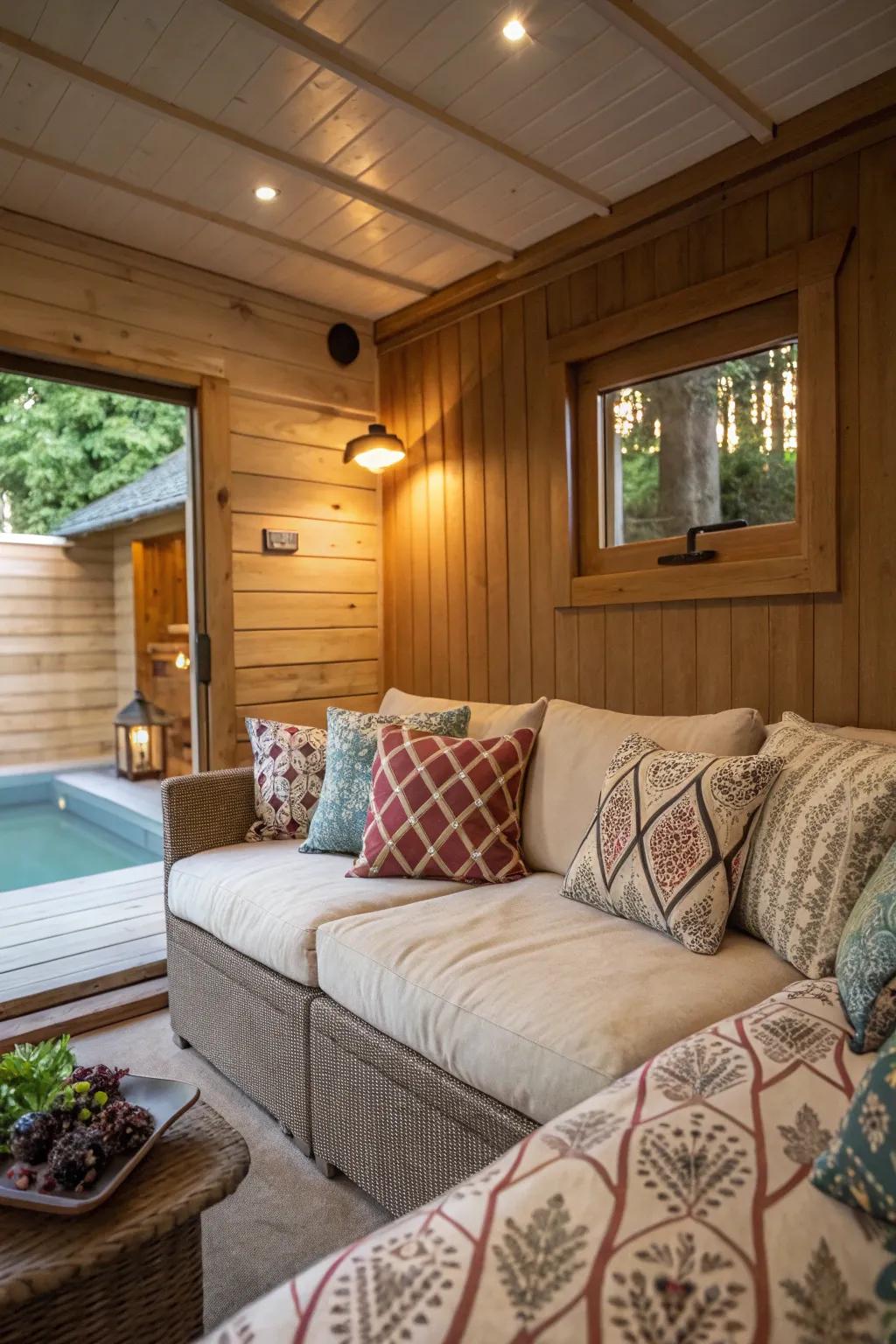 An inviting seating space, ideal for both winding down and social interactions.