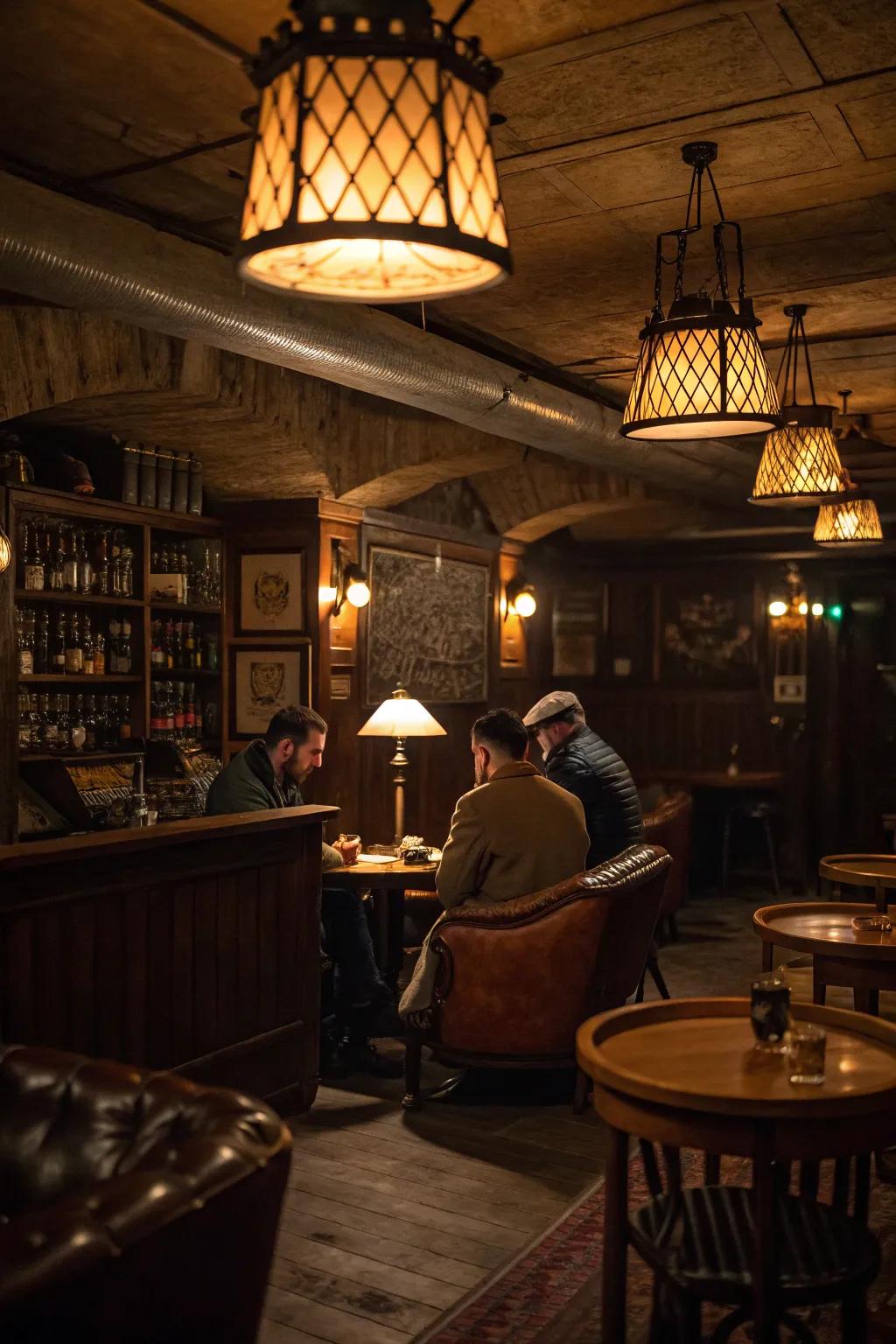 Mellow illumination transmutes your basement into a secretive and close-knit haven.