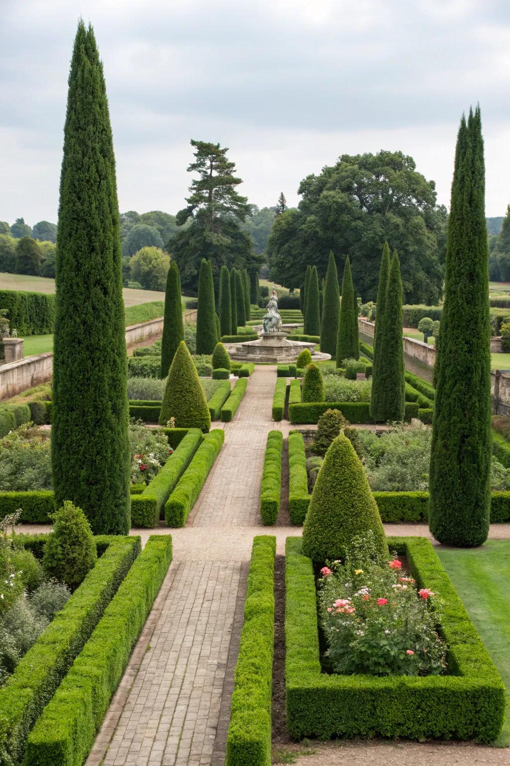 Introduce a traditional essence to your garden through an elegant blueprint utilizing Emerald Arborvitae.