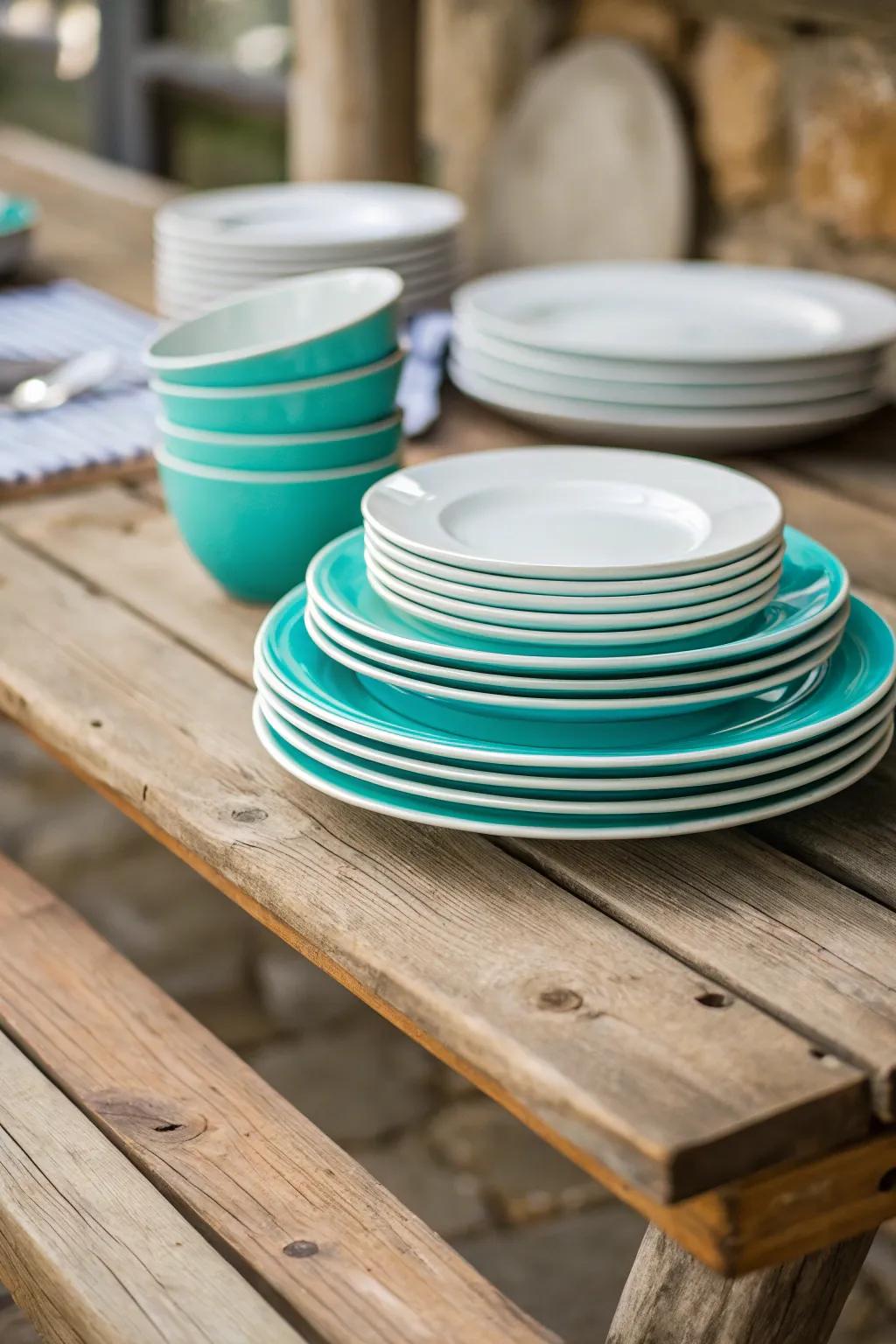 Stratified dishes contribute a spirited yet polished impression to your table's arrangement.