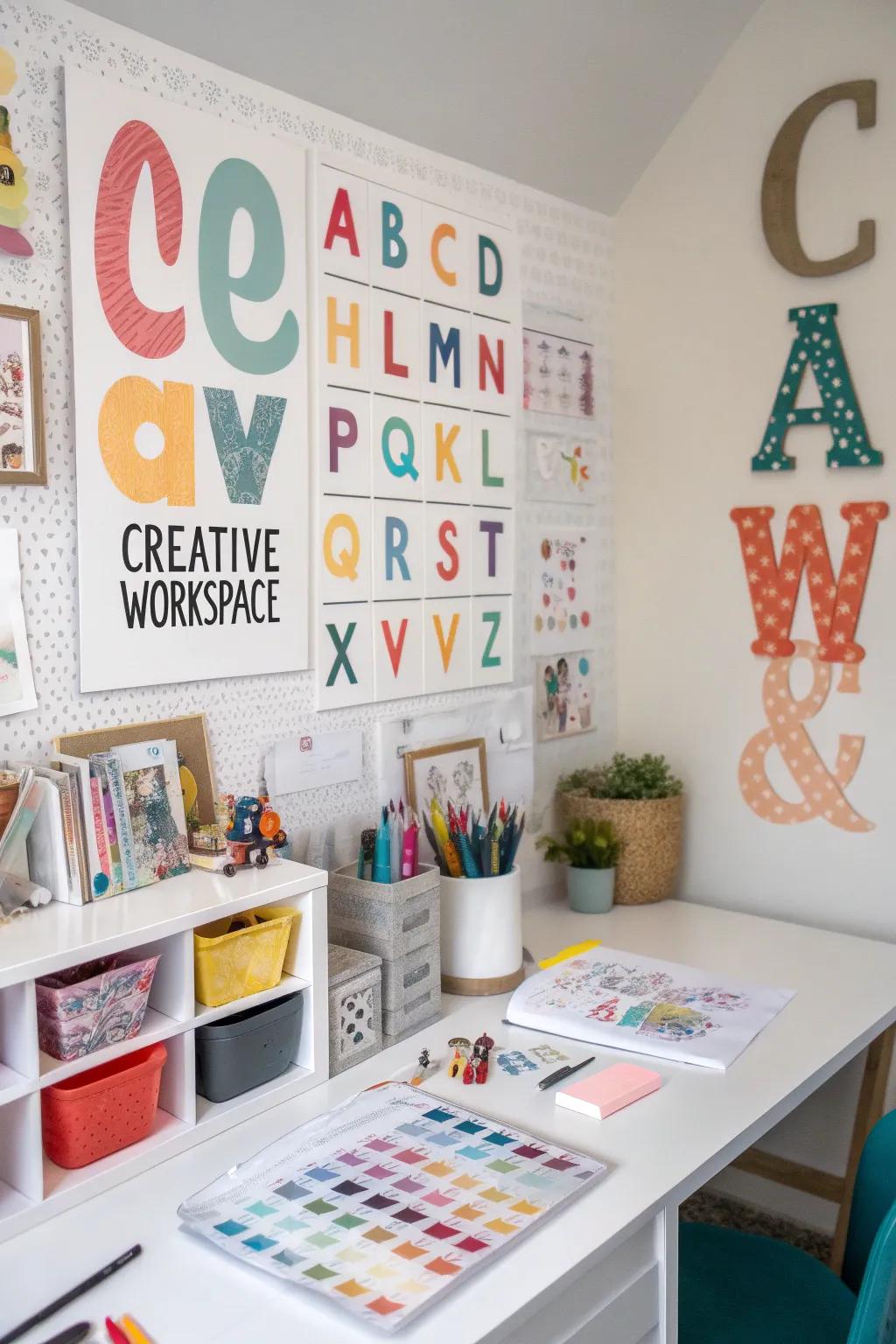 Experiment with assorted lettering styles for an inventive impression.