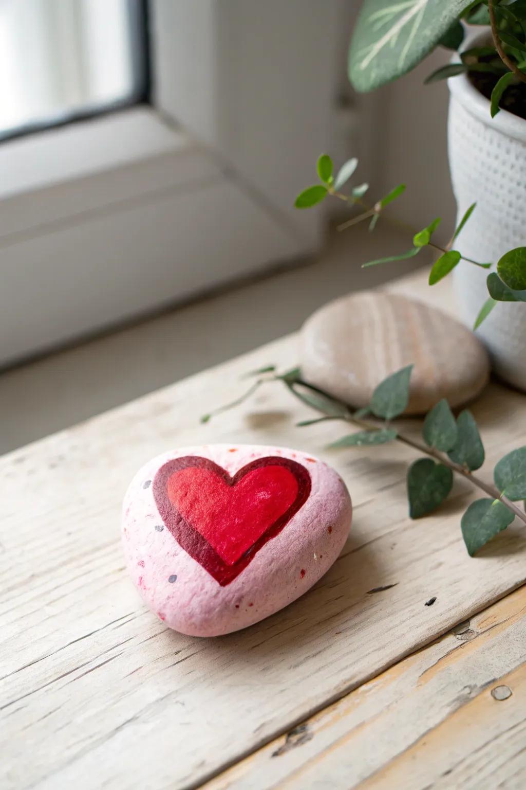 Transform nature's canvas with these charming painted rock hearts - perfect for adding a personal touch to your decor!