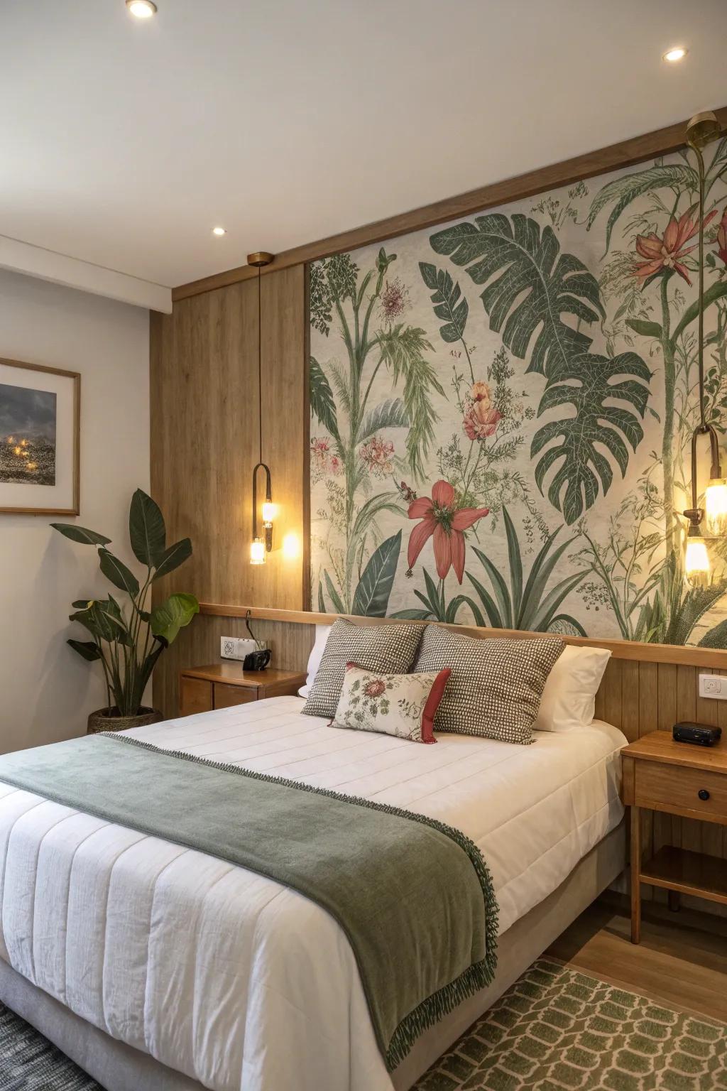 Floral prints hold the potential to convert your bedroom into a tranquil sanctuary.