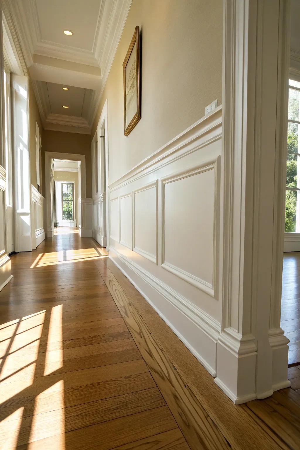 Understated plinth element adds elegance to corners