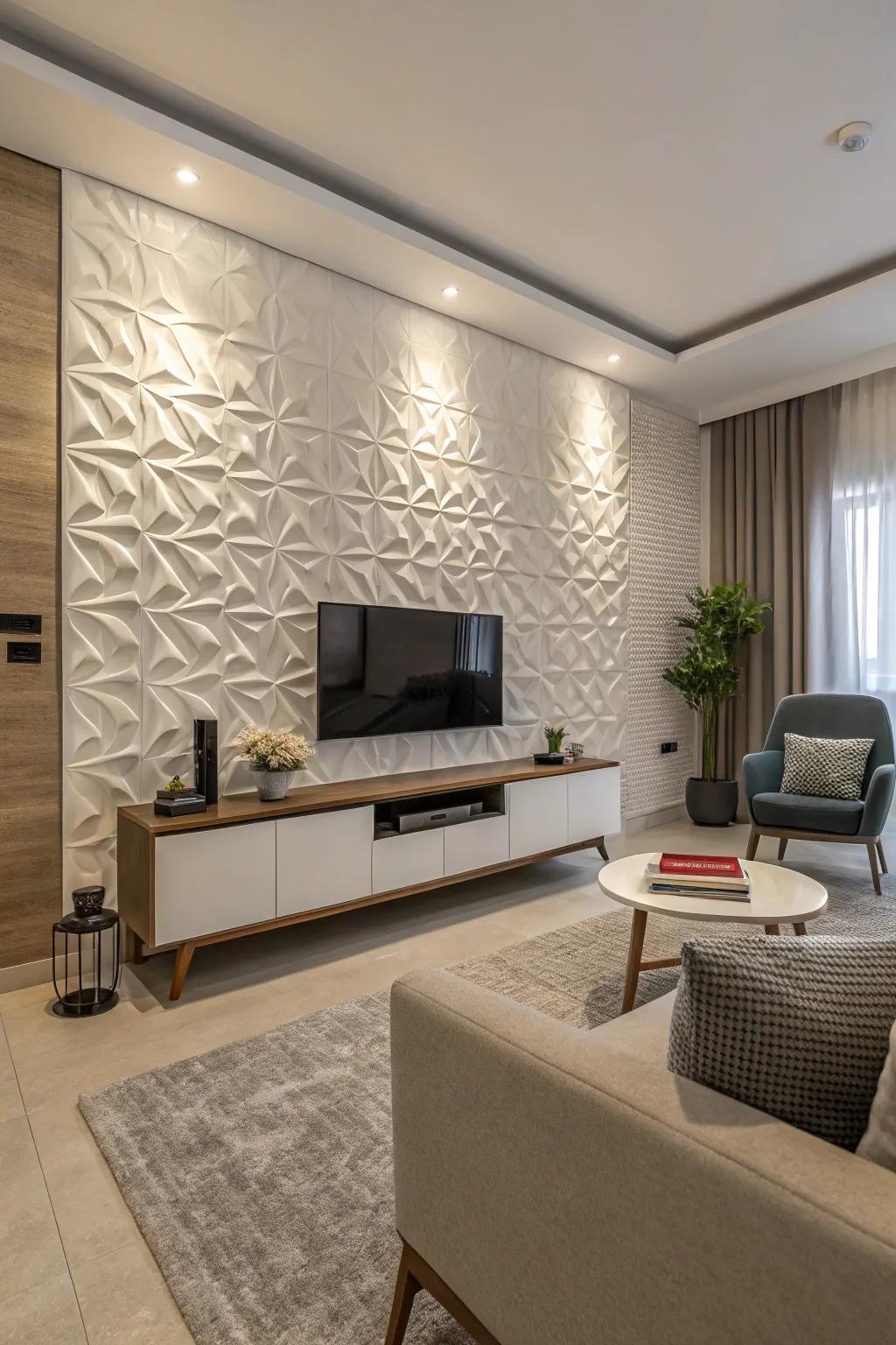 3D surfaces infuse a contemporary element into your walls.