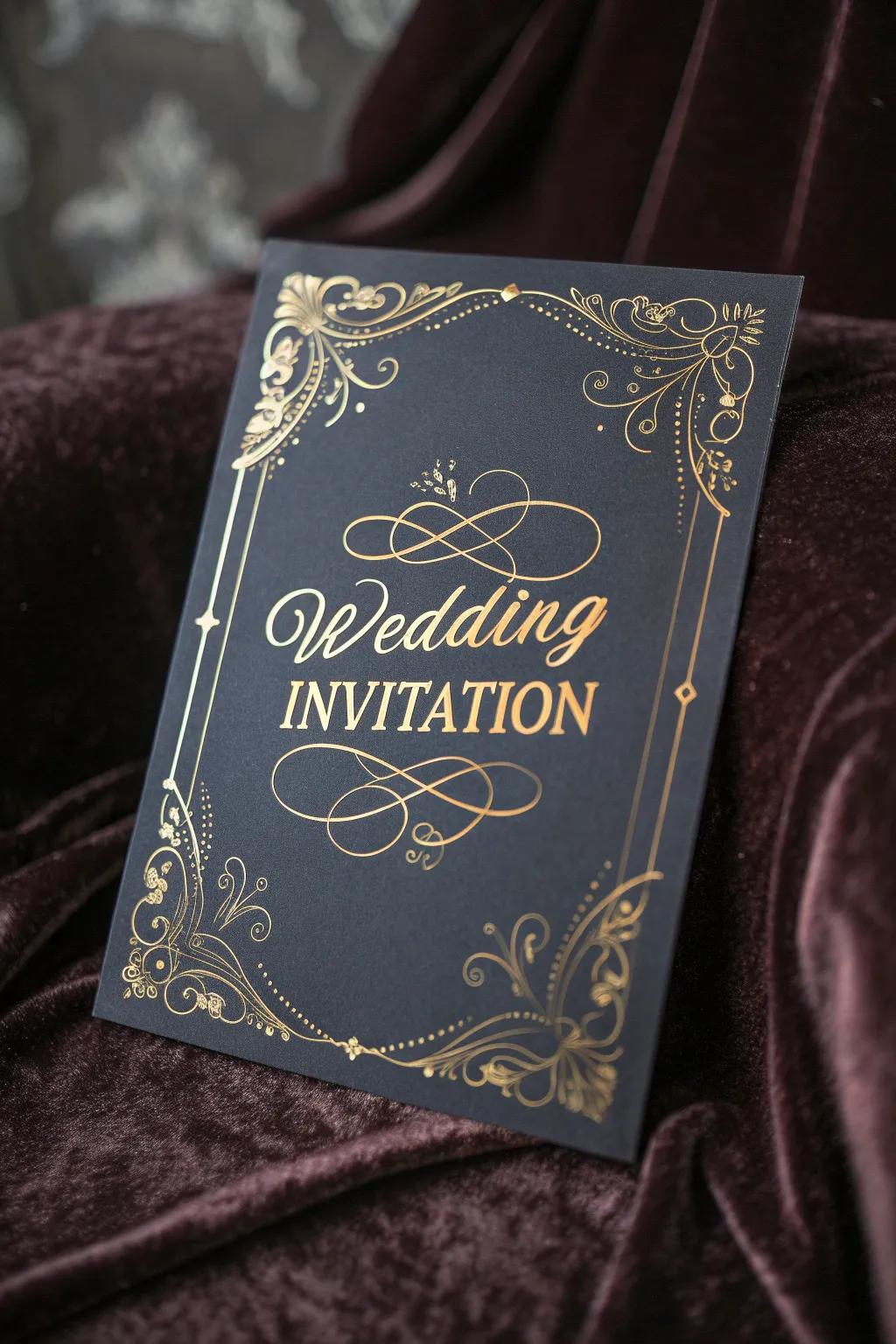 Sophisticated wedding announcement featuring refined penmanship.