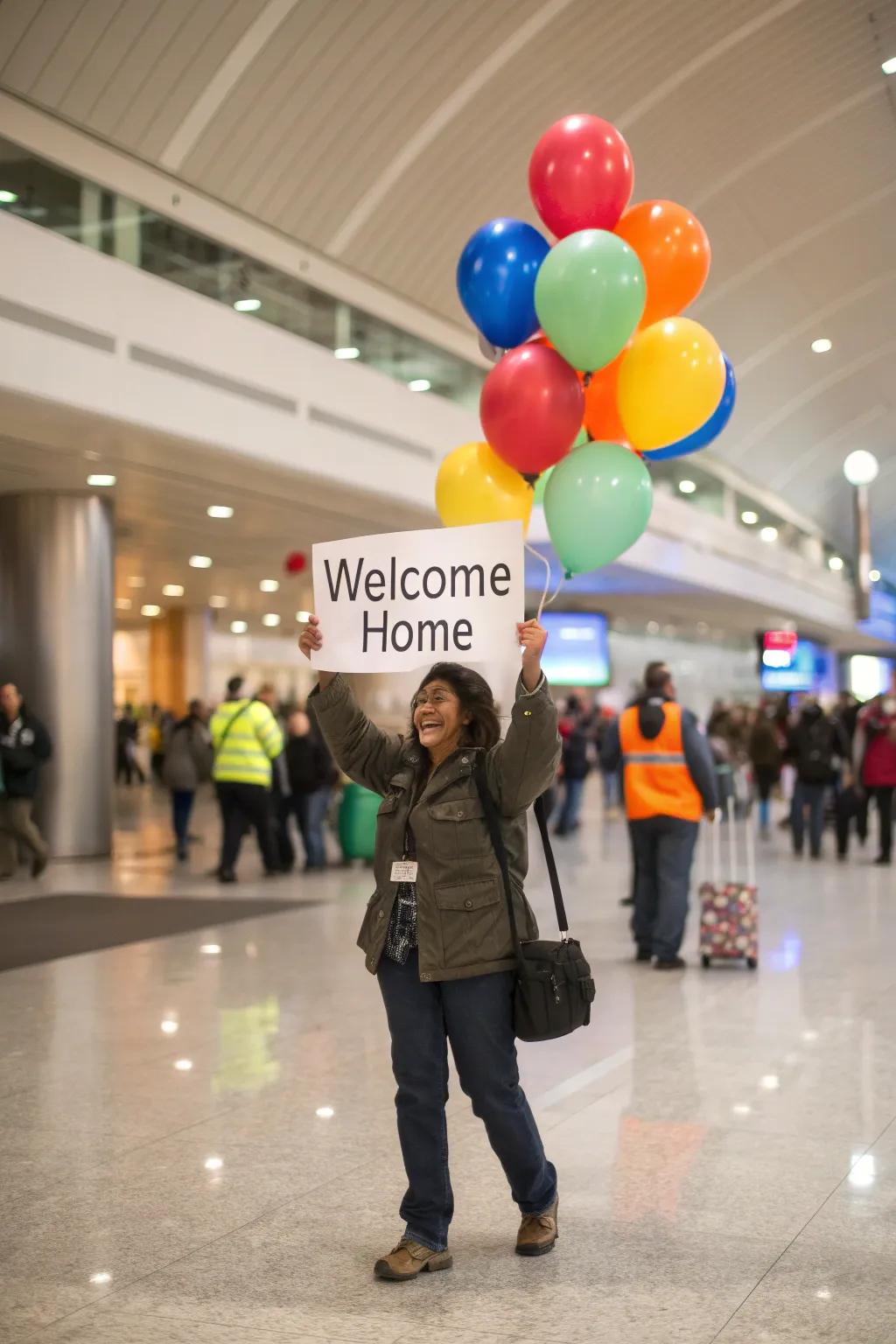 Balloons bring celebratory charm to a greeting.