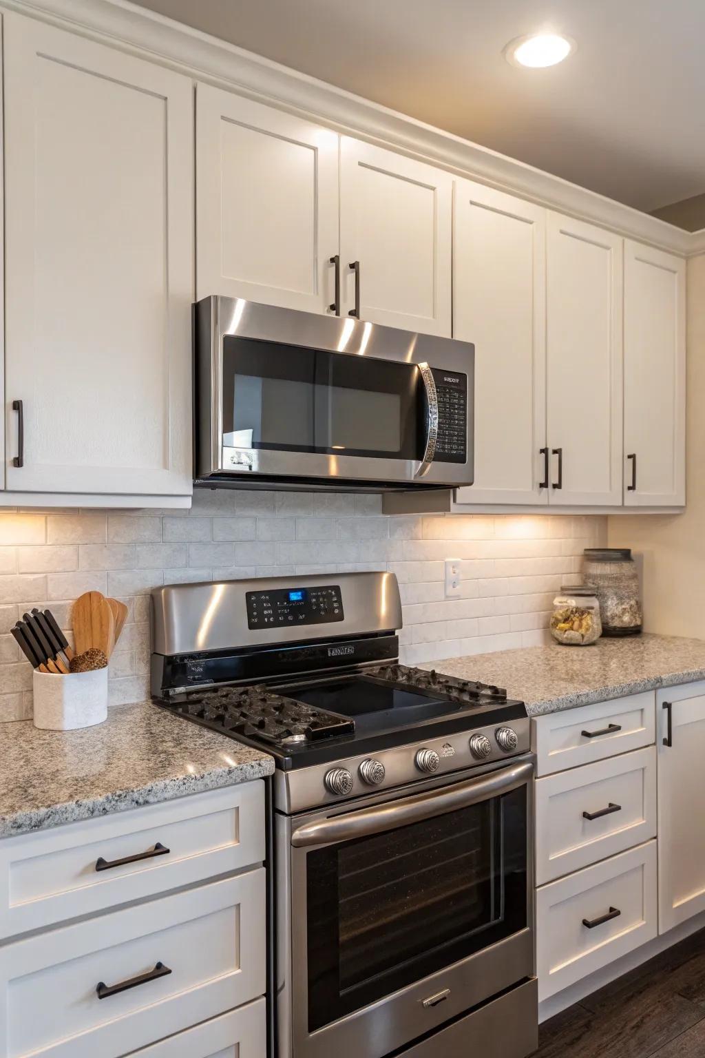 An above-range microwave design that optimizes space.