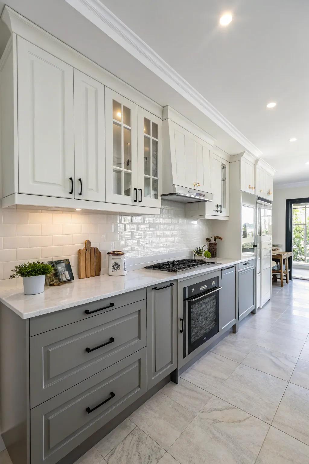 A flawless equilibrium with harmonizing cabinet shades.