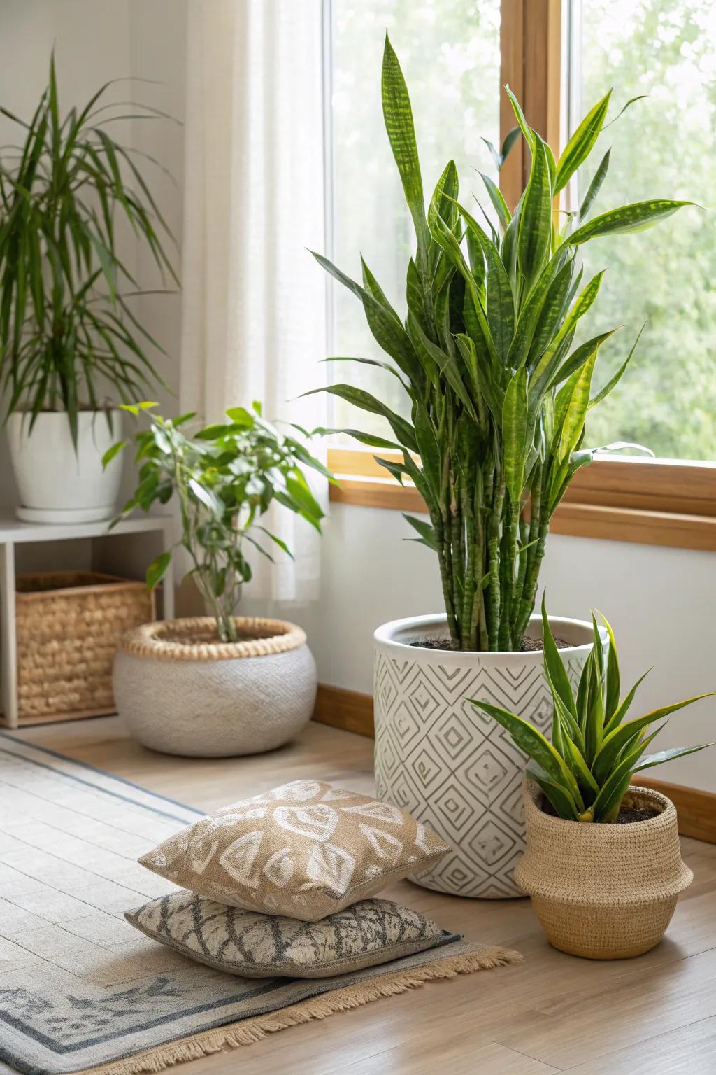 Add vitality to your dwelling with abundant vegetation 🌿 #GreenLiving #HomeDecor