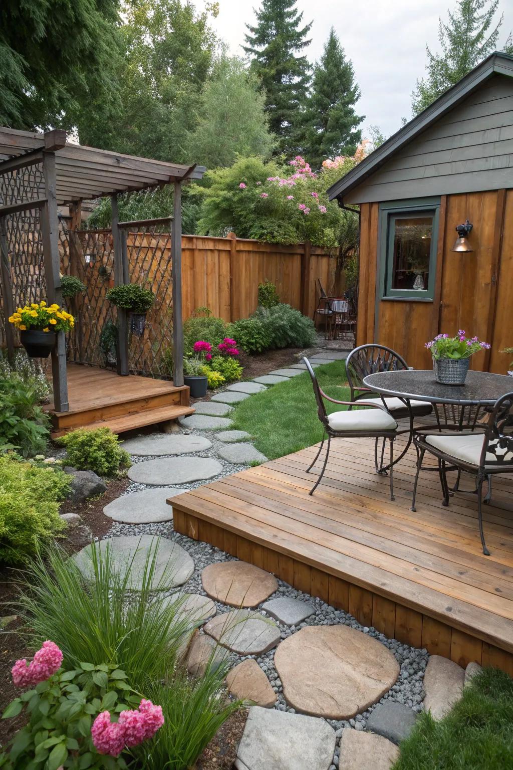 An eclectic mix of materials adding interest and texture.