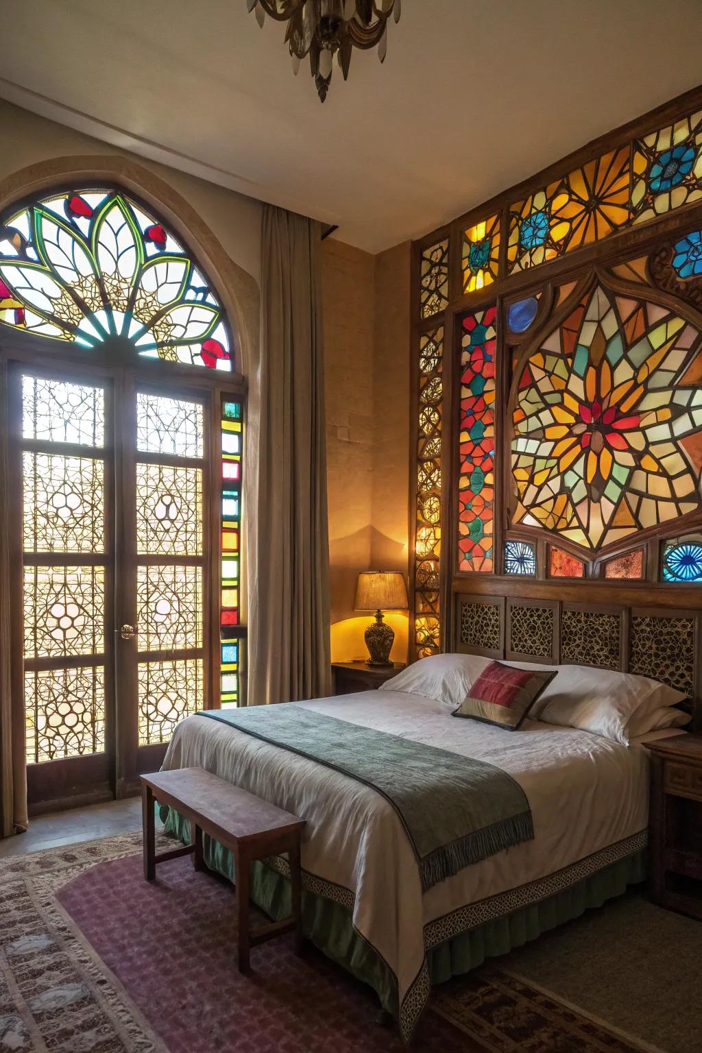 Polychromatic glass appends a unique and artistic flair to your windows.