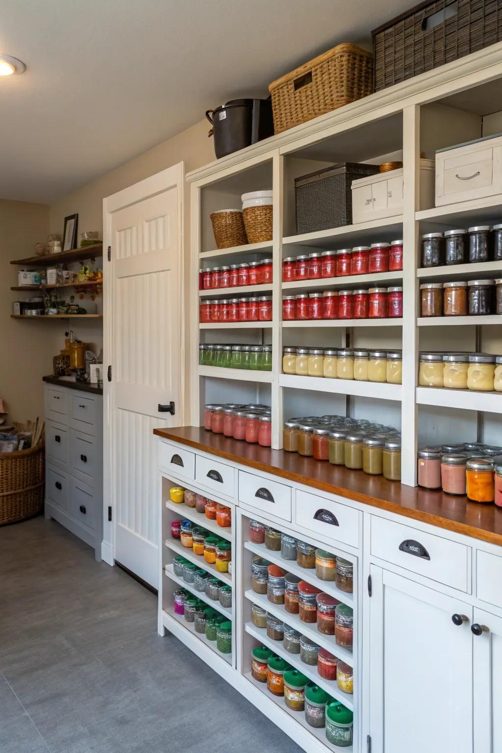 Personalize your storage using an eclectic blend of solutions.