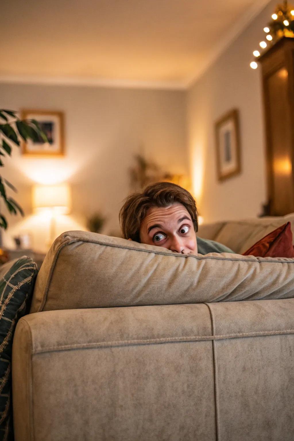 Playful peek-a-boo adds a whimsical and fun element to your shots.