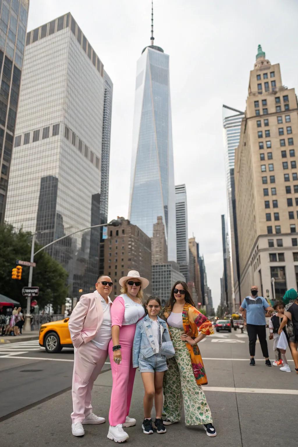 City settings bring a contemporary and vibrant sensation to family photography.