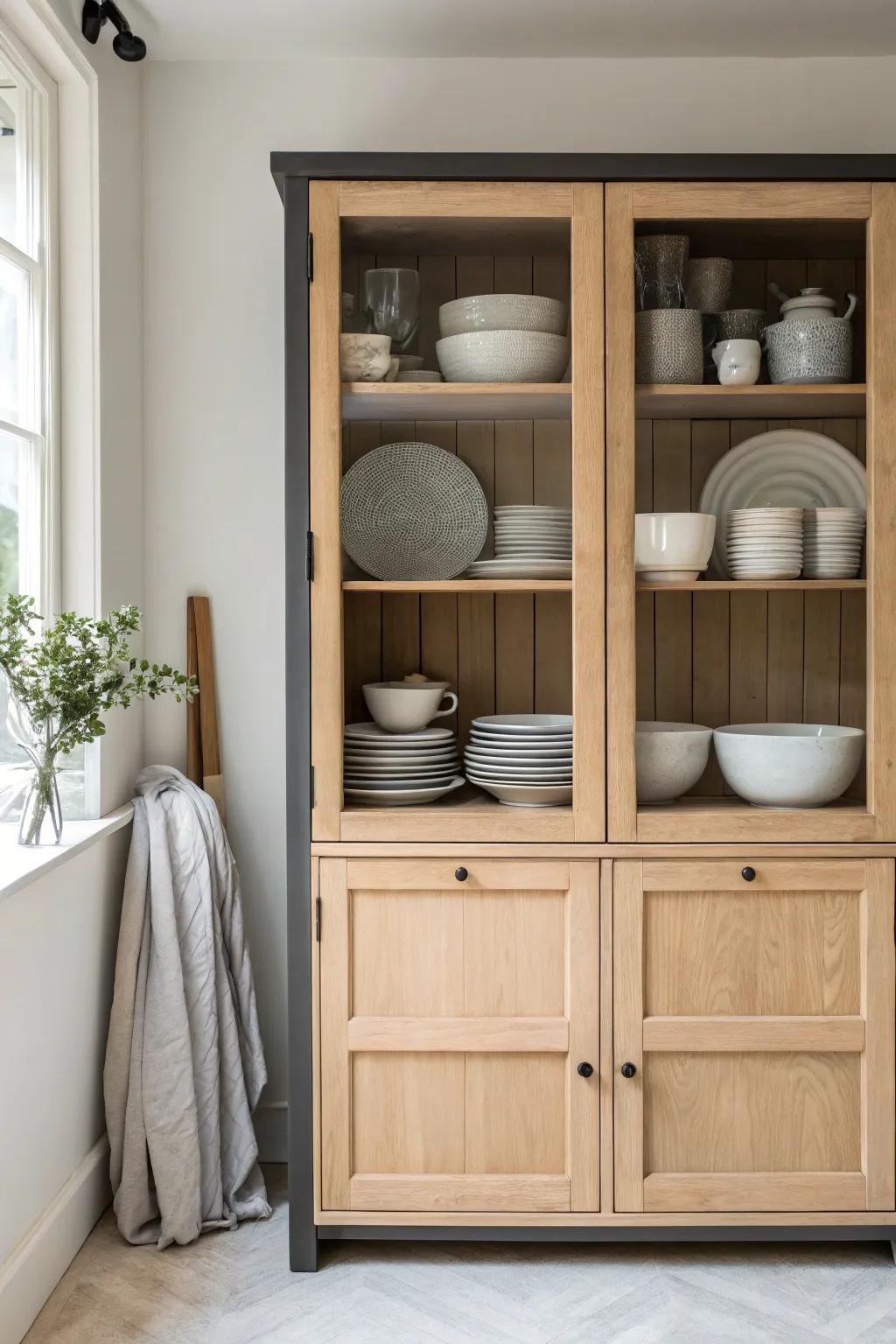 Incorporate profundity and stylistic relevance through a dynamic dual-tone composition. 🎨 #ModernKitchen #DesignInspo