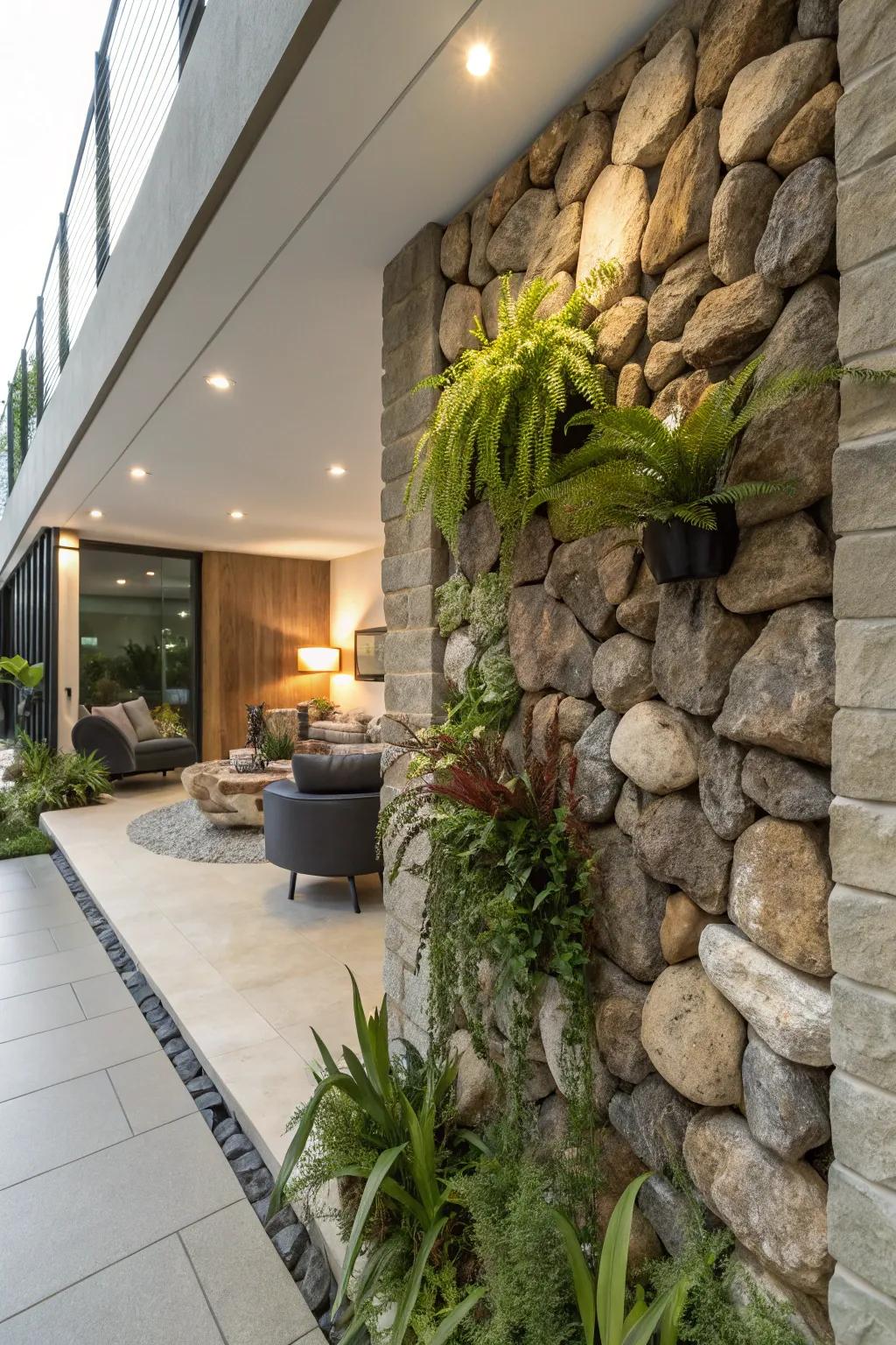 Stone garden wall art transfigures your walls into verdant expanses.