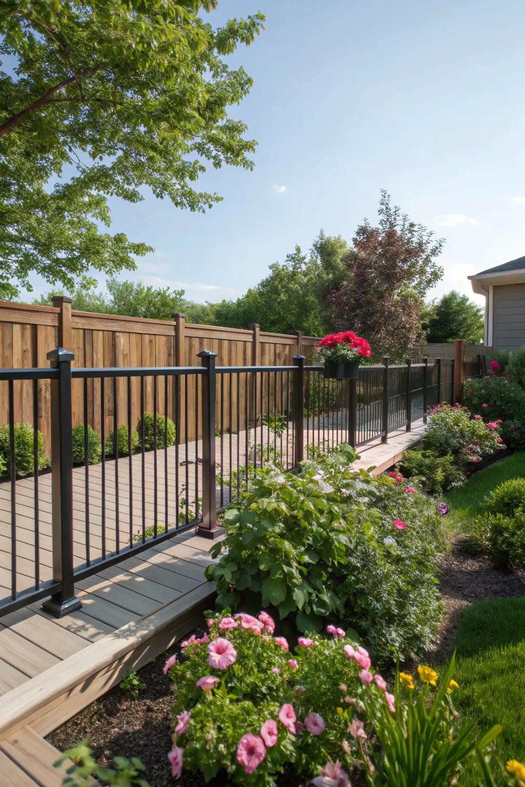 Classic upright railings offer a timeless and adaptable design.