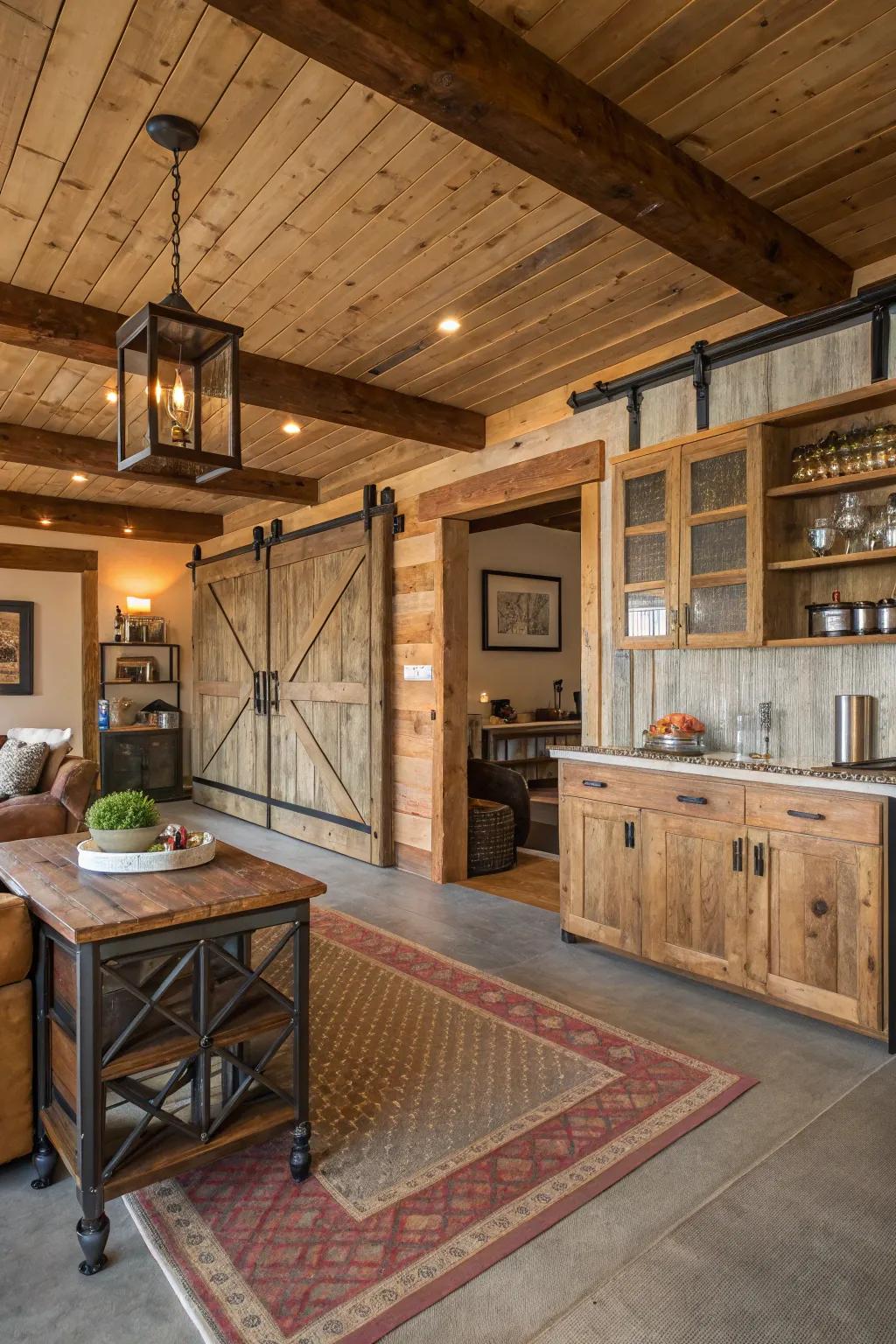 A visual space creating style through recycled components.