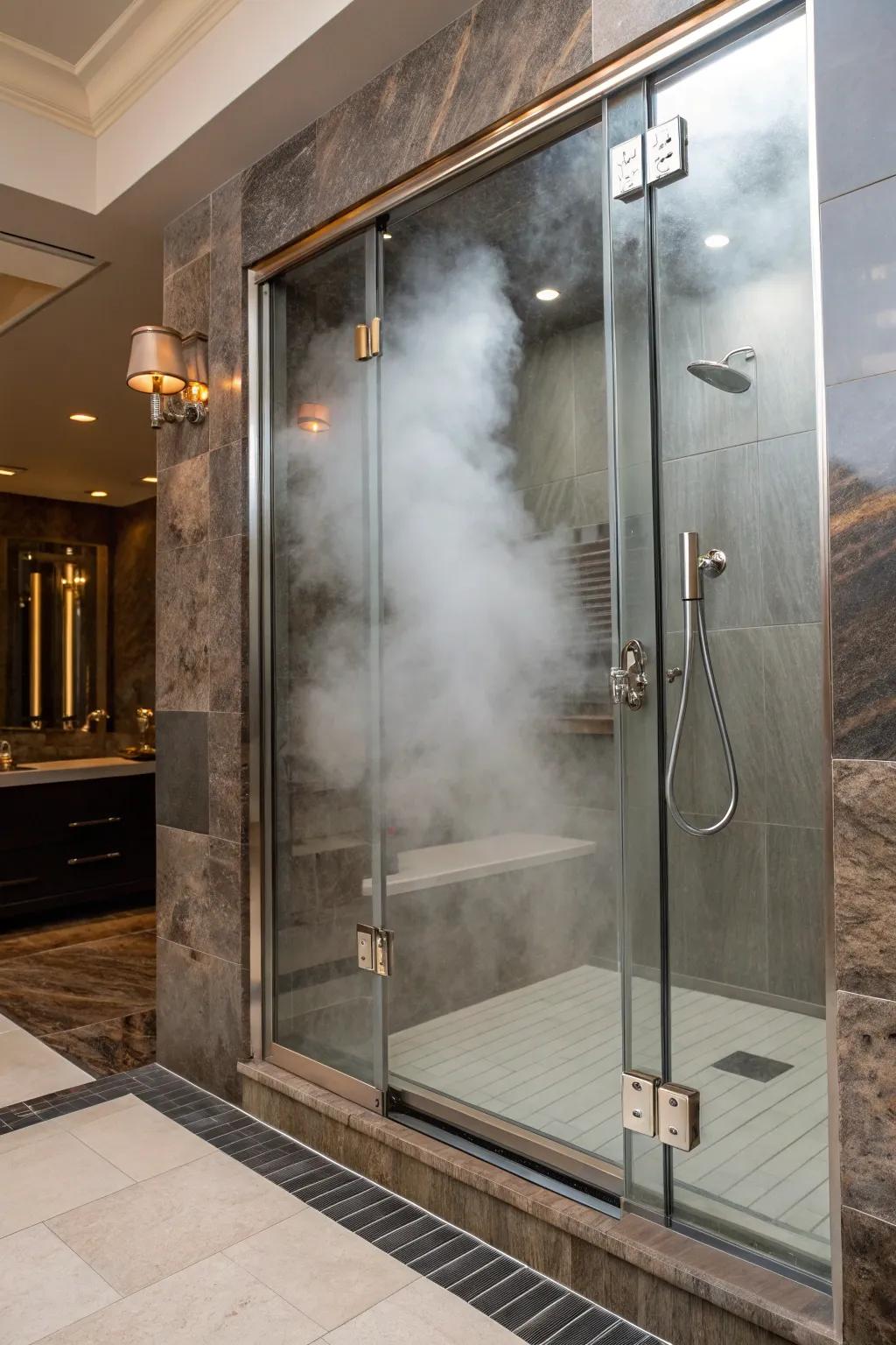 Edgeless entrances create a focal point within bathing spaces.
