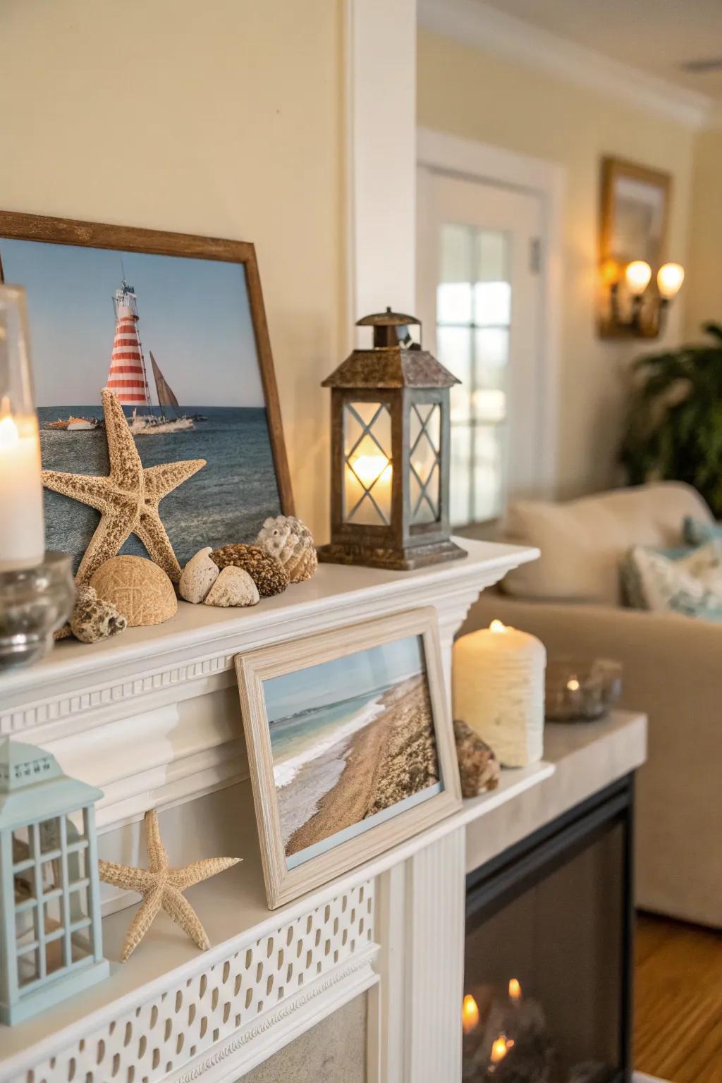 Personal mementos introduce a distinctively personal nuance to your mantel.