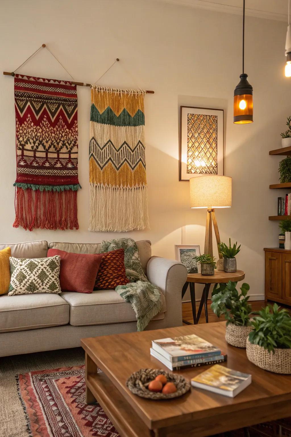 Wall ornaments offer a tactile and inviting addition to any setting.