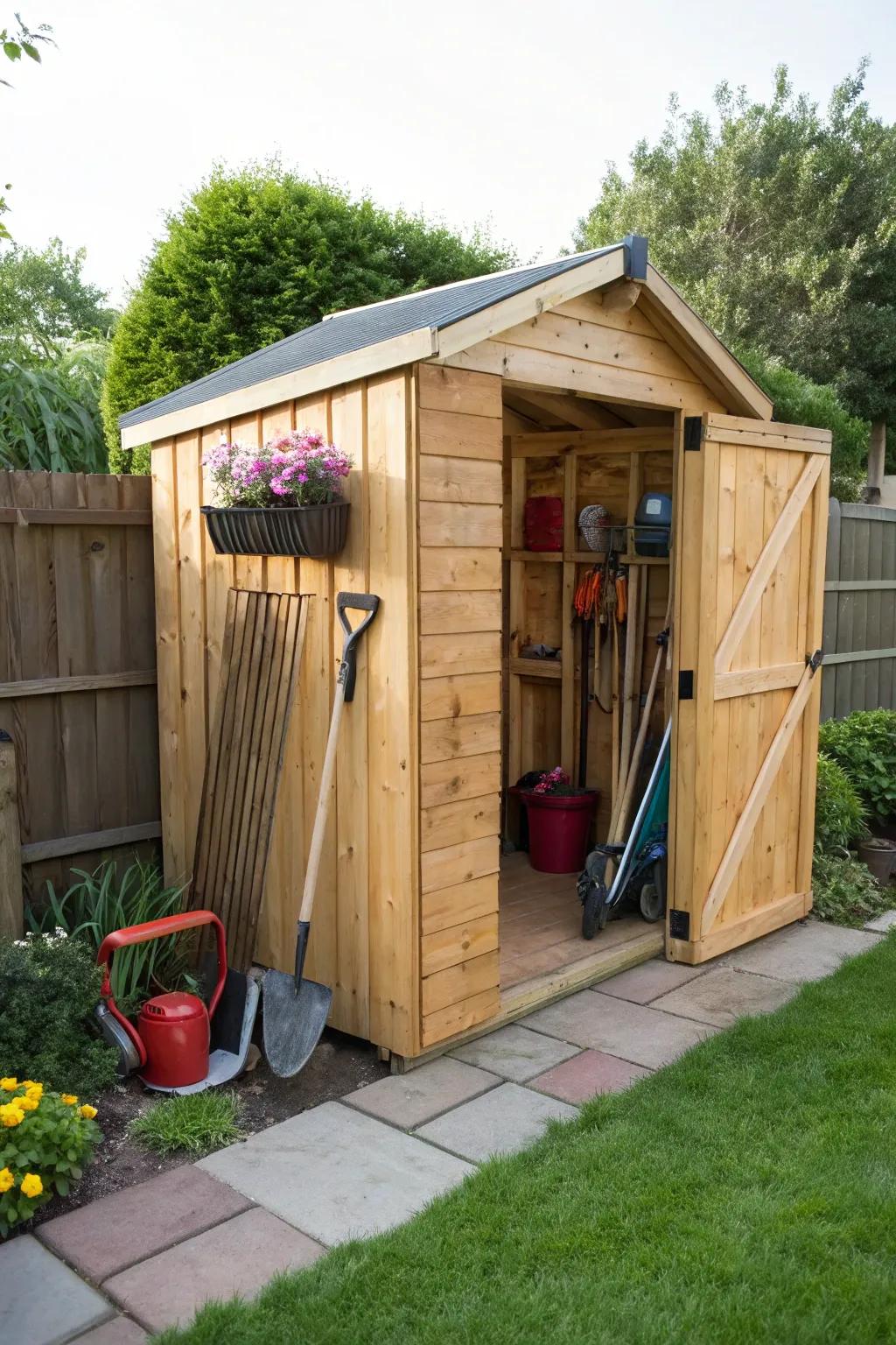 Expand your storage possibilities with a shed extension.