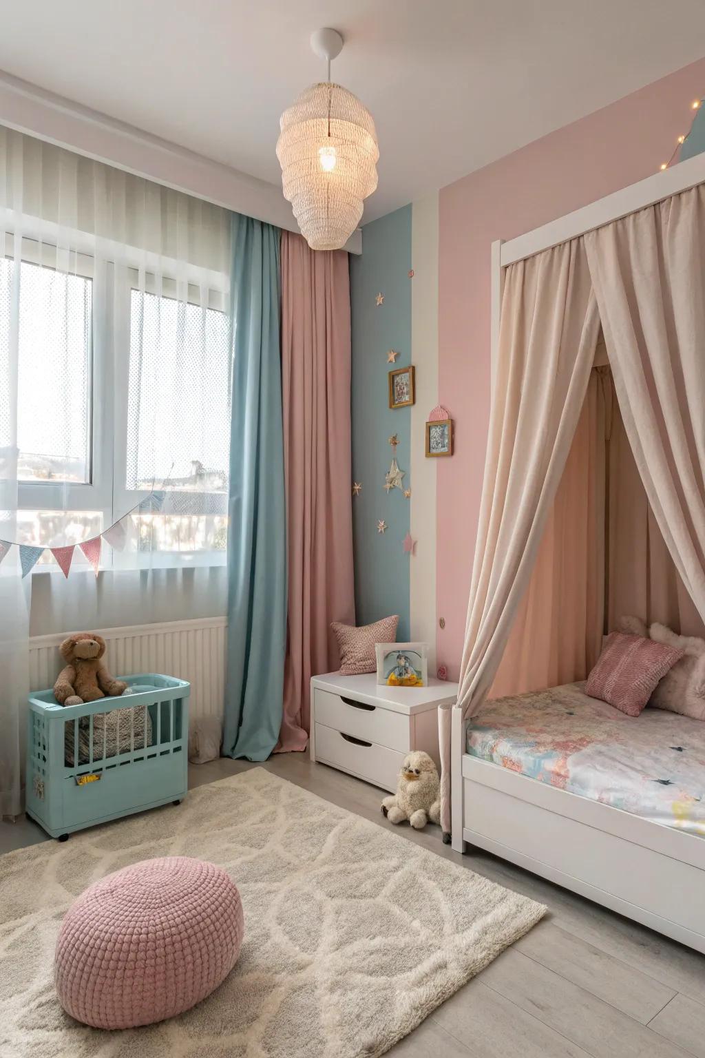 Soft colors create a calming and welcoming space for your little one.