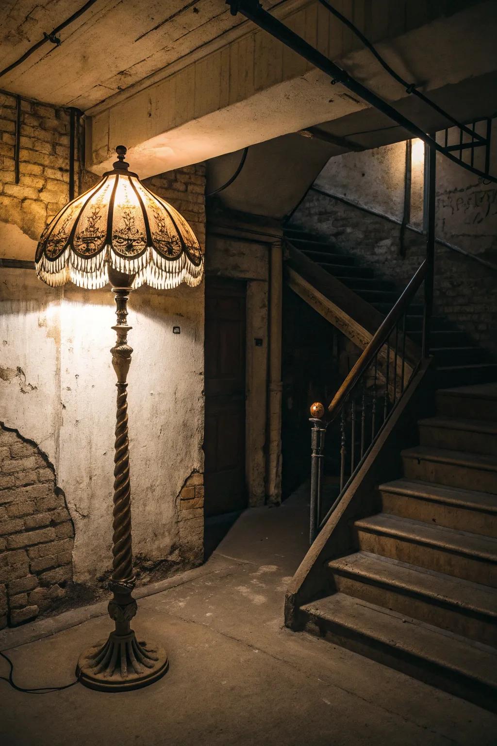 Subdued illumination generates an intimate, snug mood.