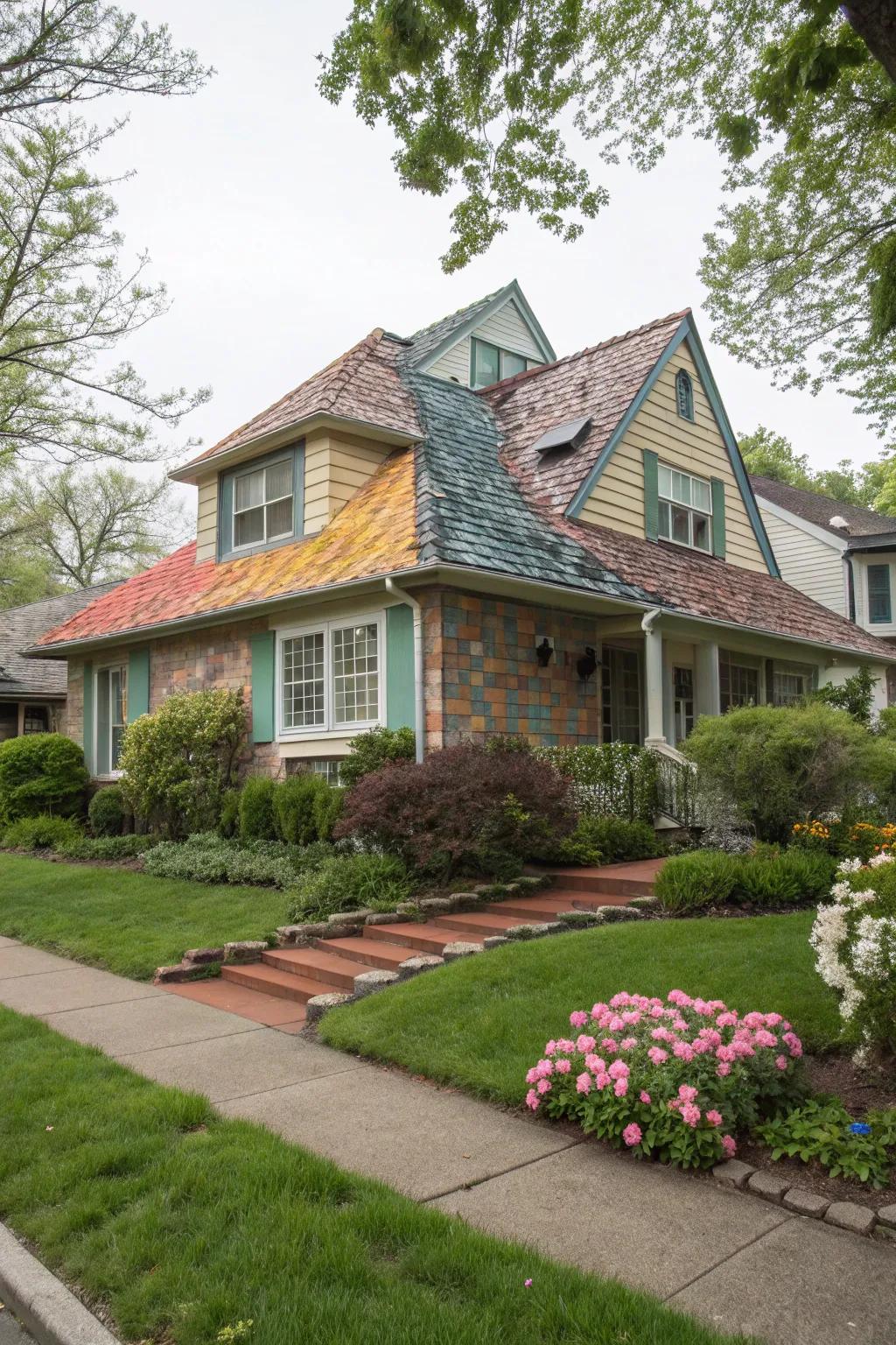 Synthesized shingles infuse color and versatility into your roofing design.