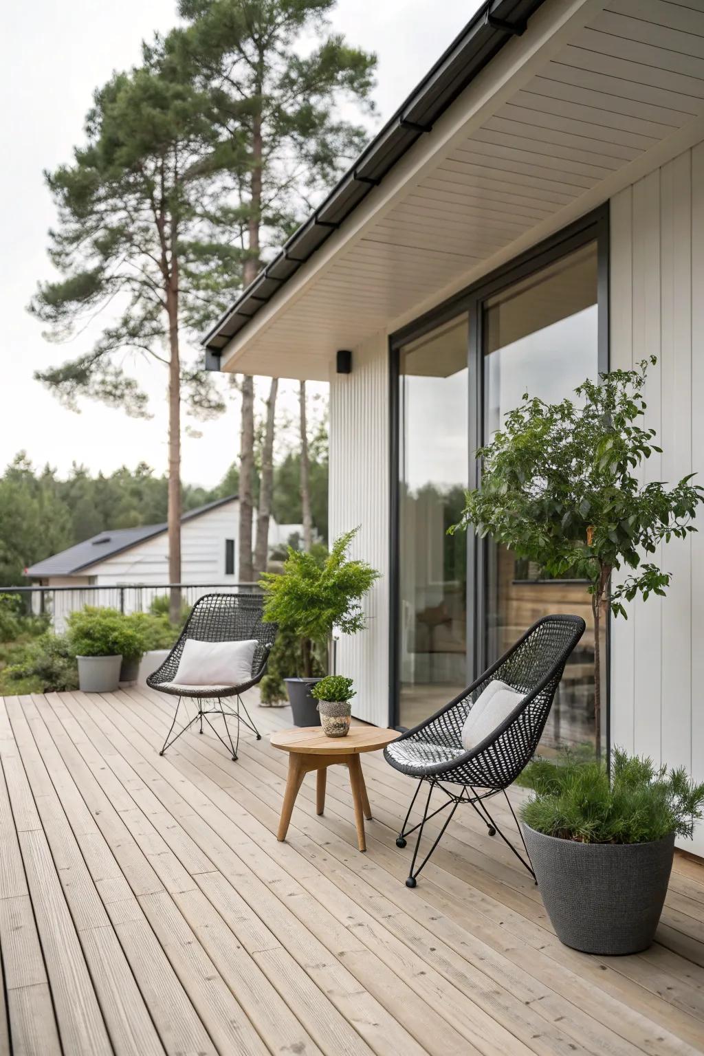 Add a contemporary deck that perfectly balances design and usability.