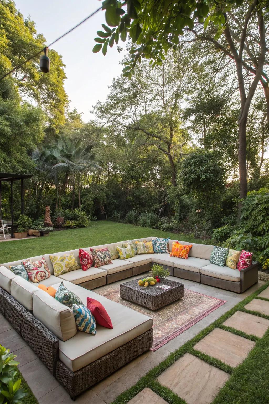A modular sofa is perfectly suited for accommodating large gatherings.