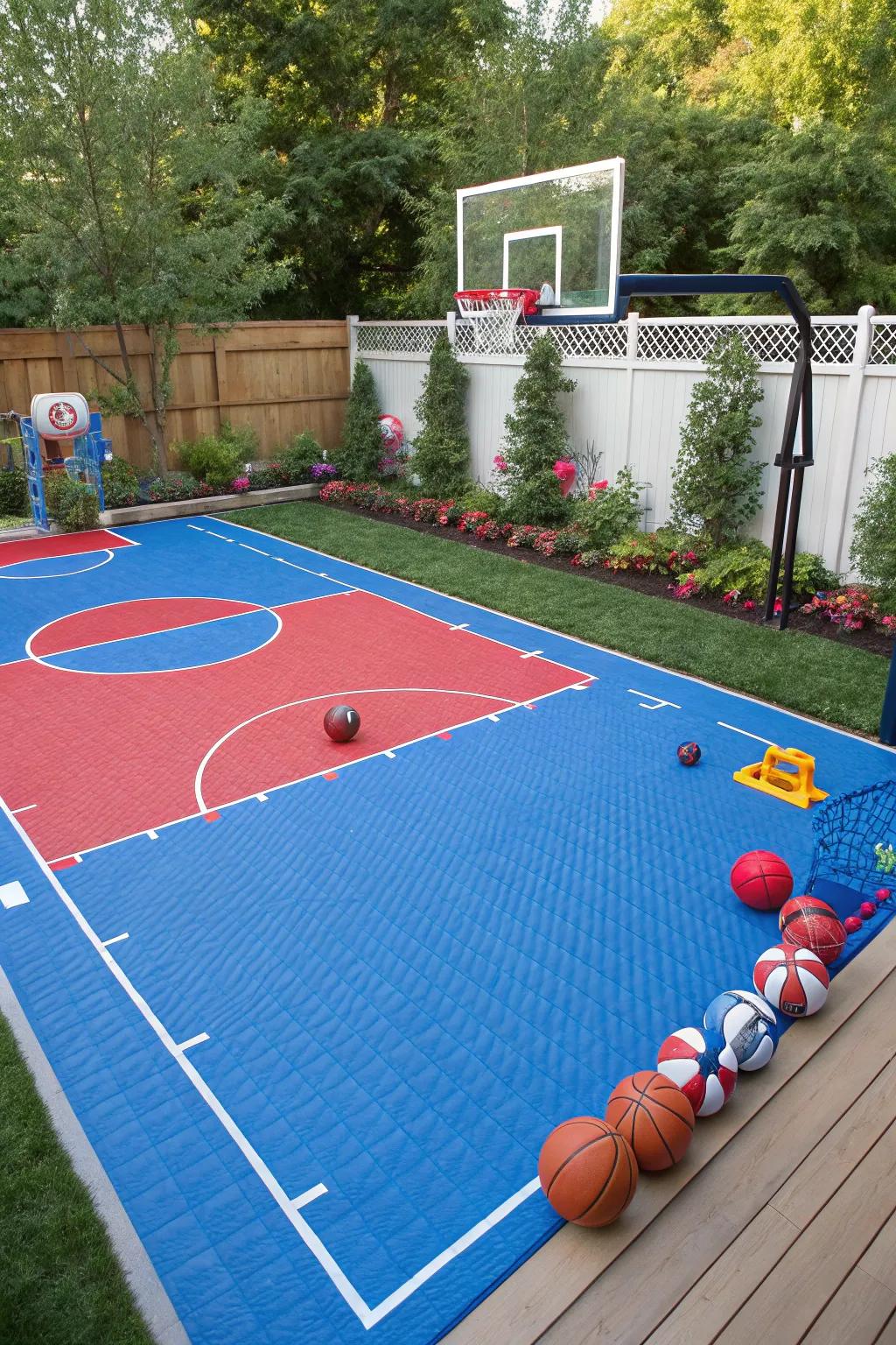Inject vigor and style into your sports using colored court surfaces.