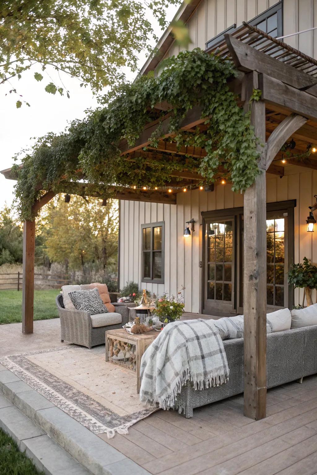 A sheltered nook provides shade and solace.