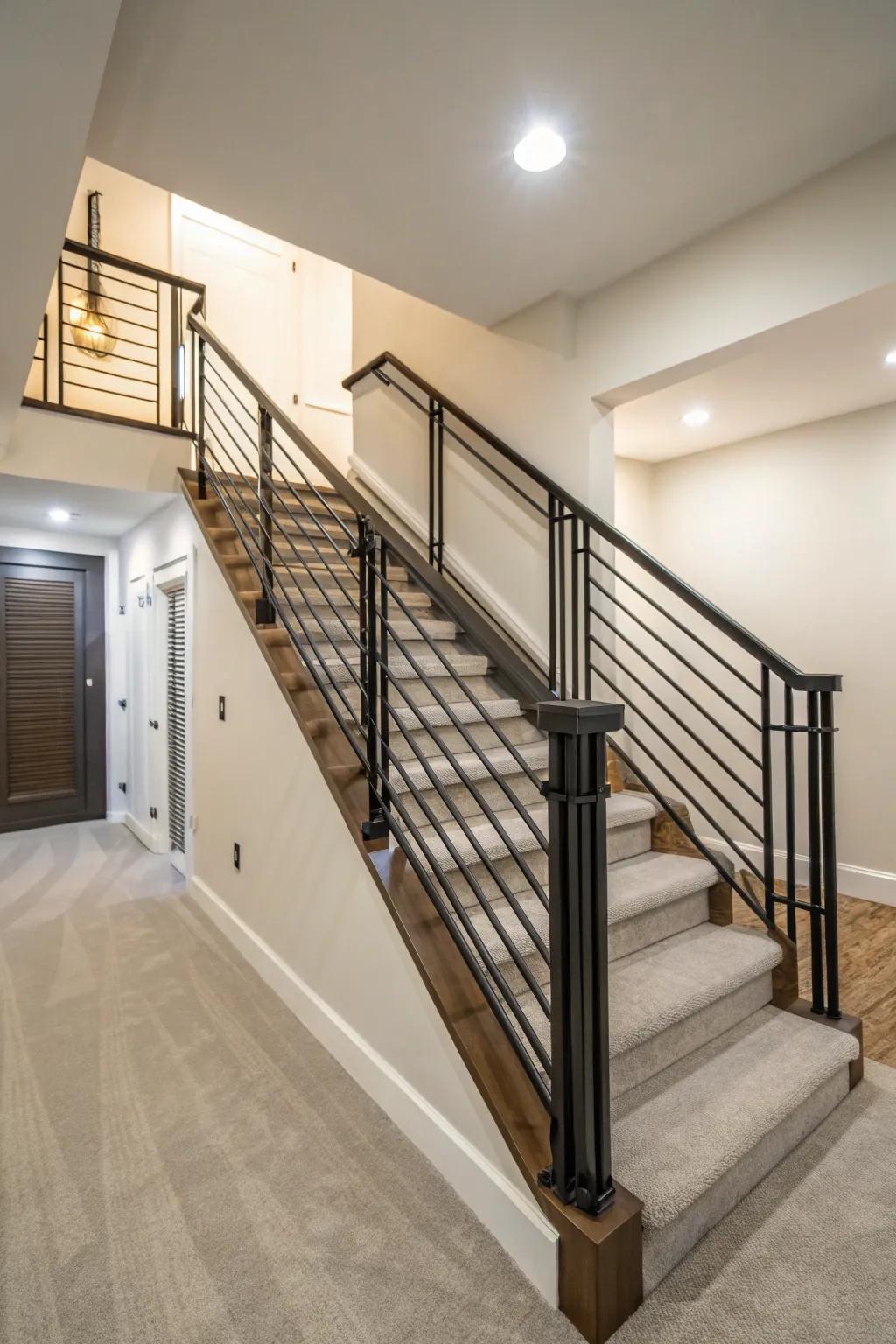 Unobstructed railings retain sightlines and boost contemporary aesthetics.