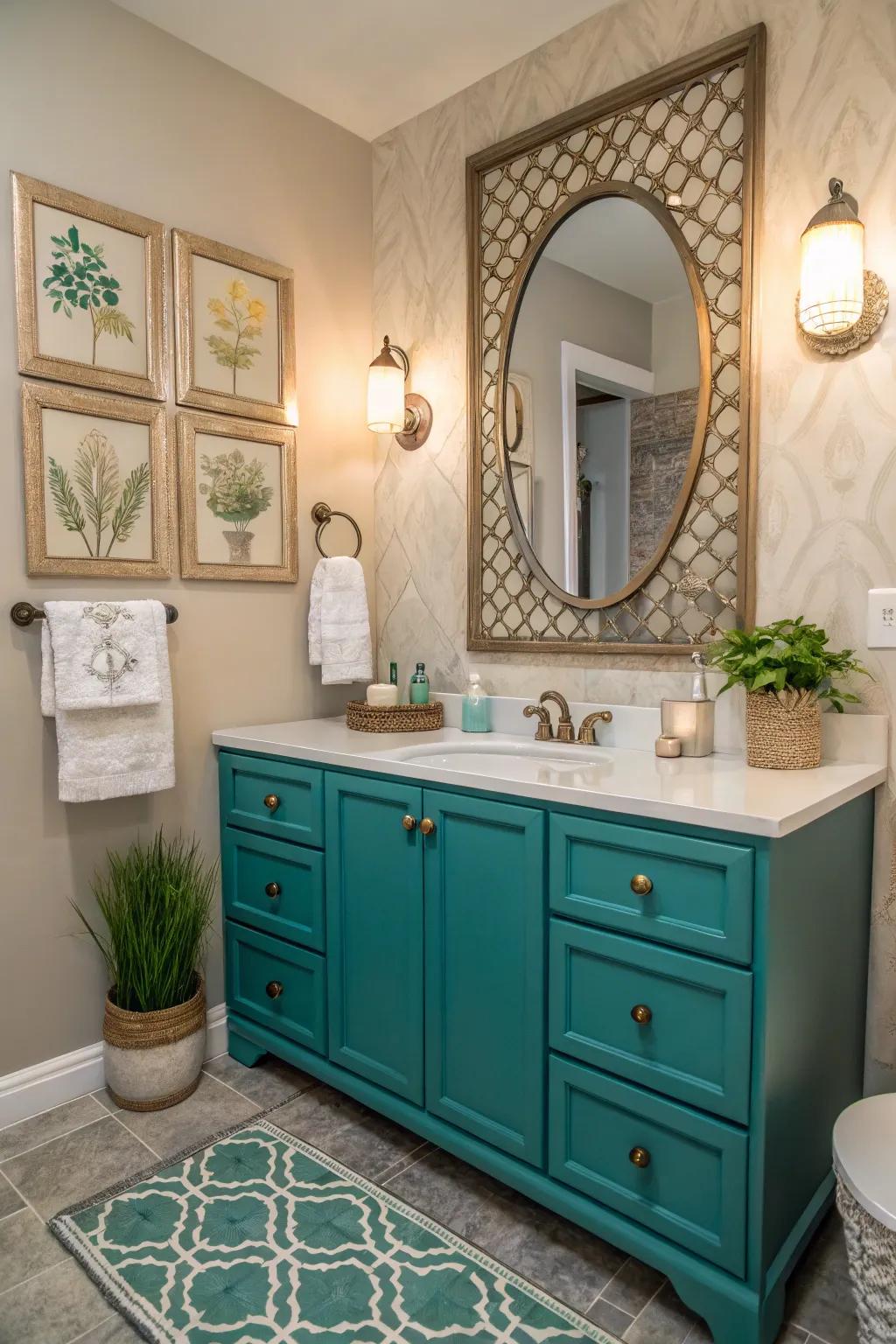 A burst of color can redefine your bathroom's style.