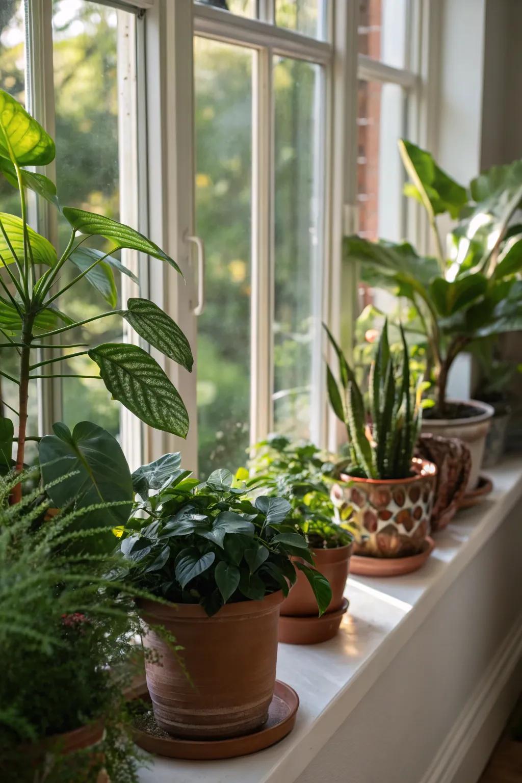 A window garden breathes life and color into your living space.