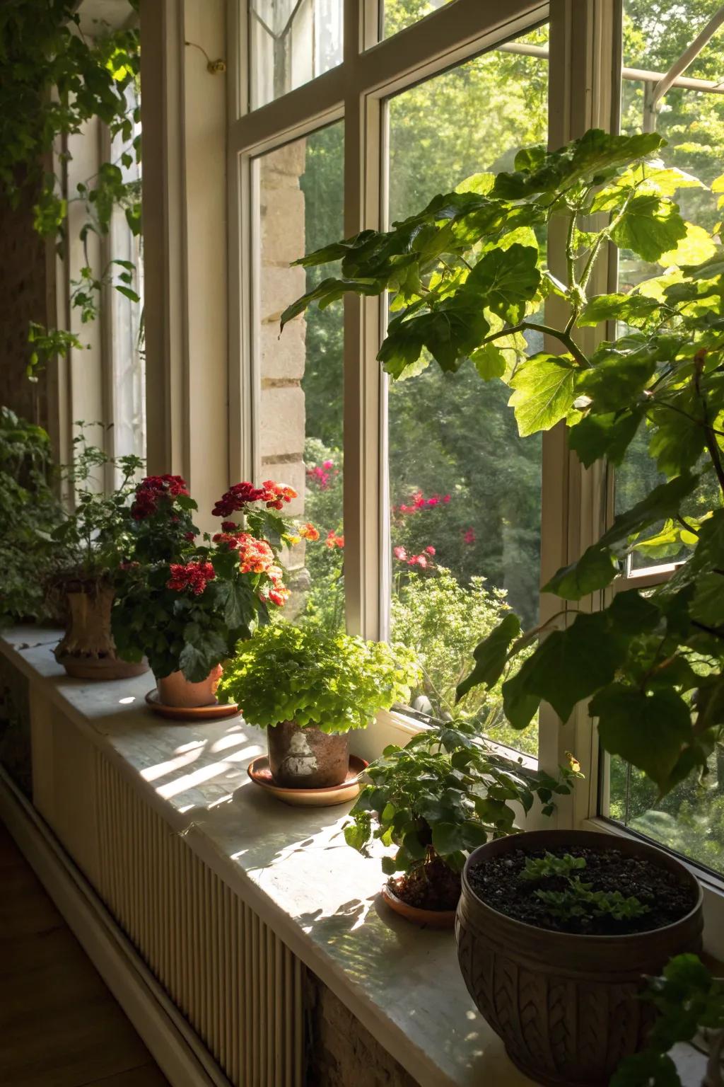 Morph your bay window into an exuberant indoor garden brimming with light-receptive plants.