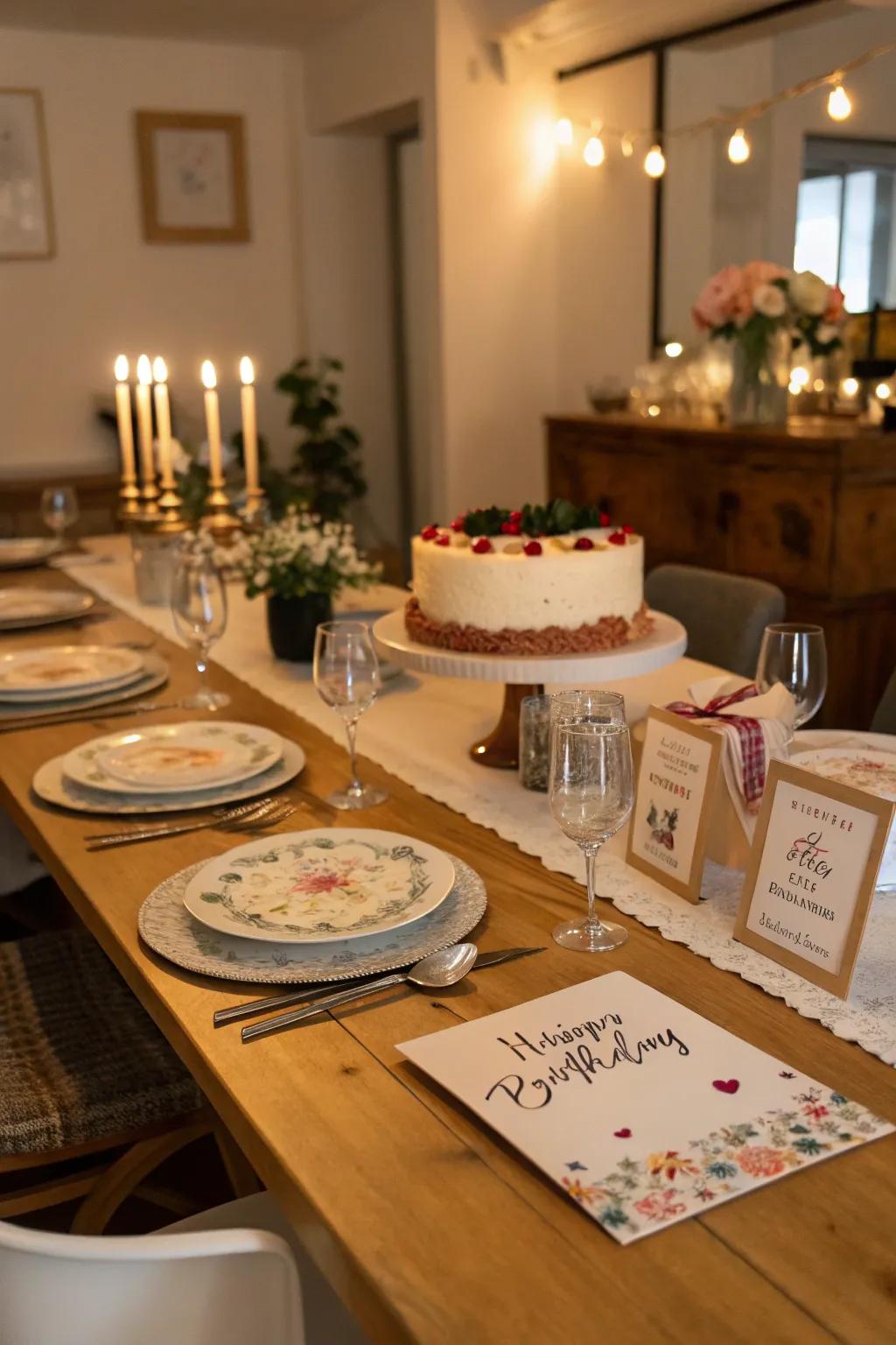 Customized place settings make each guest feel specially recognized.