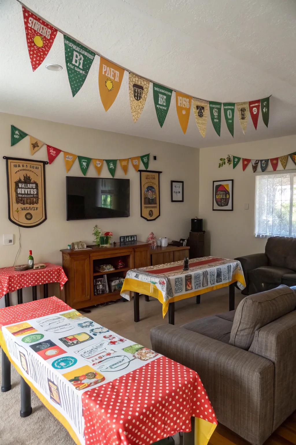 Beer-themed decor, perfectly setting the party's tone.