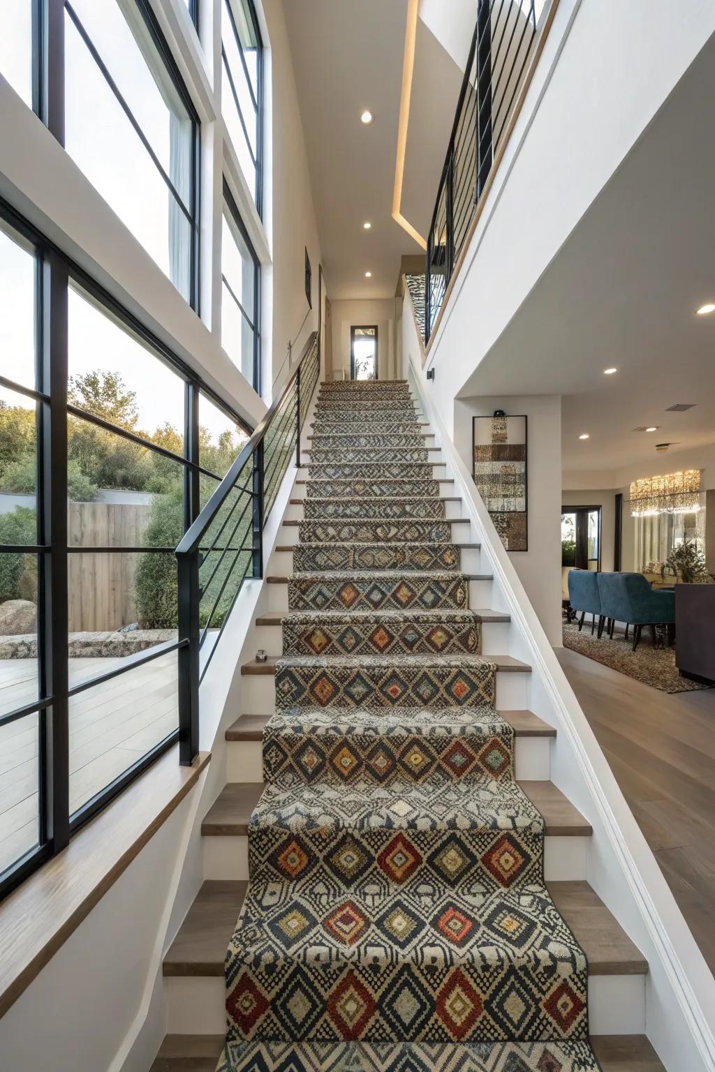 Geometric shapes add a contemporary flair.