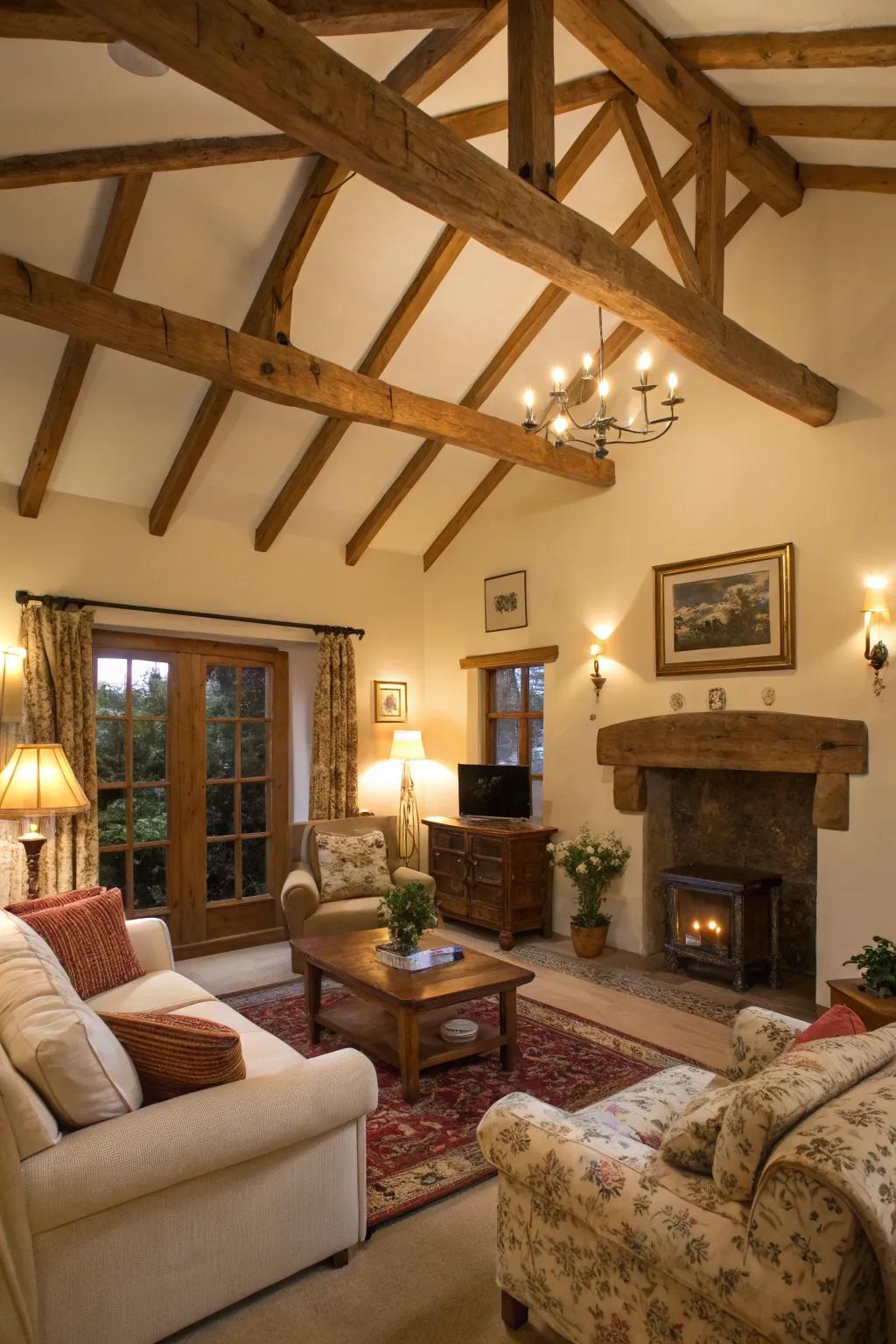 Living space featuring timber accents introducing allure and warmth.