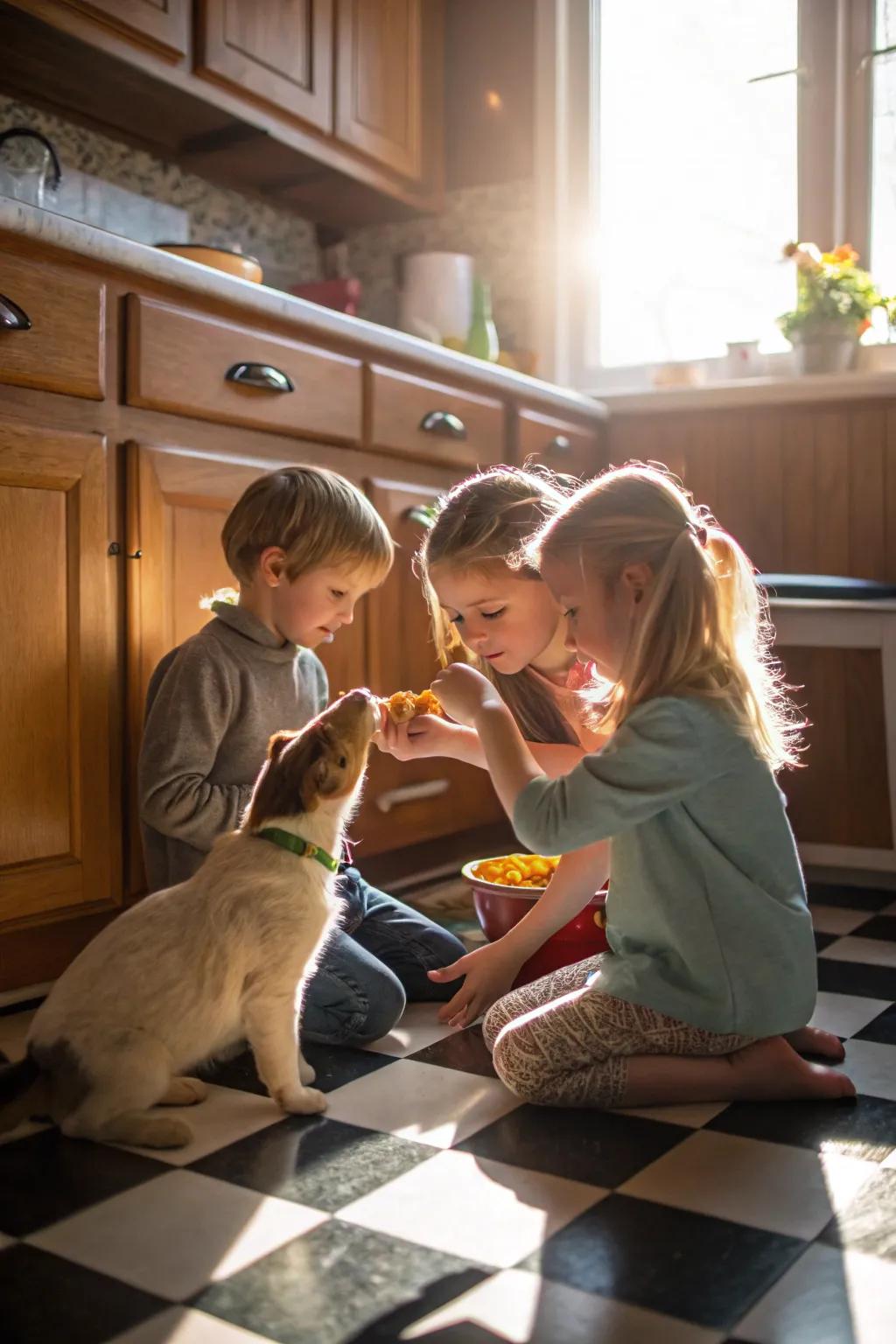 Instill accountability with duties related to pet care.