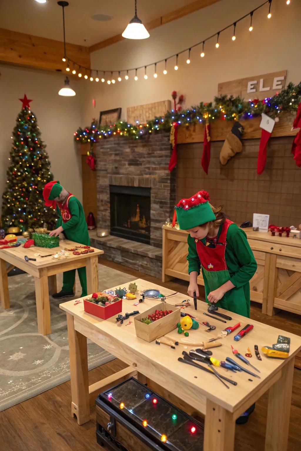 Convey the enchantment of the North Pole to your festivity with Santa's Studio.