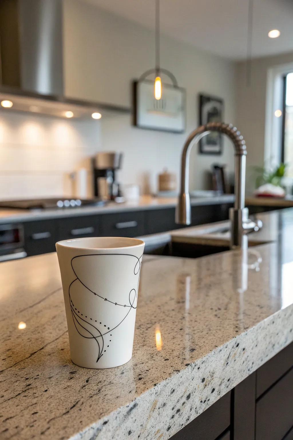 Embrace clarity with minimalist coffee vessel aesthetics that radiate sophistication.
