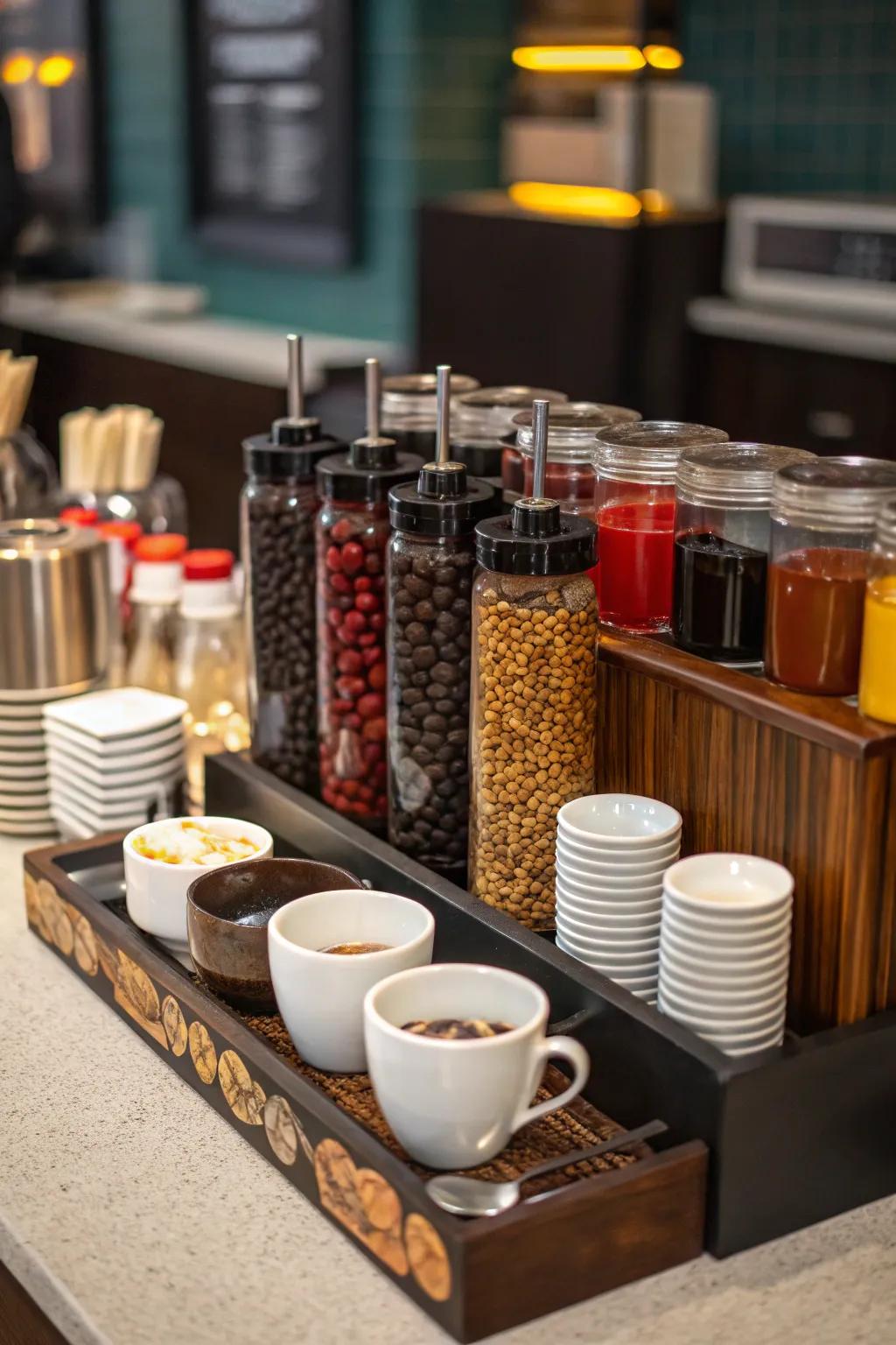 A premium coffee station where imagination flows with each cup.
