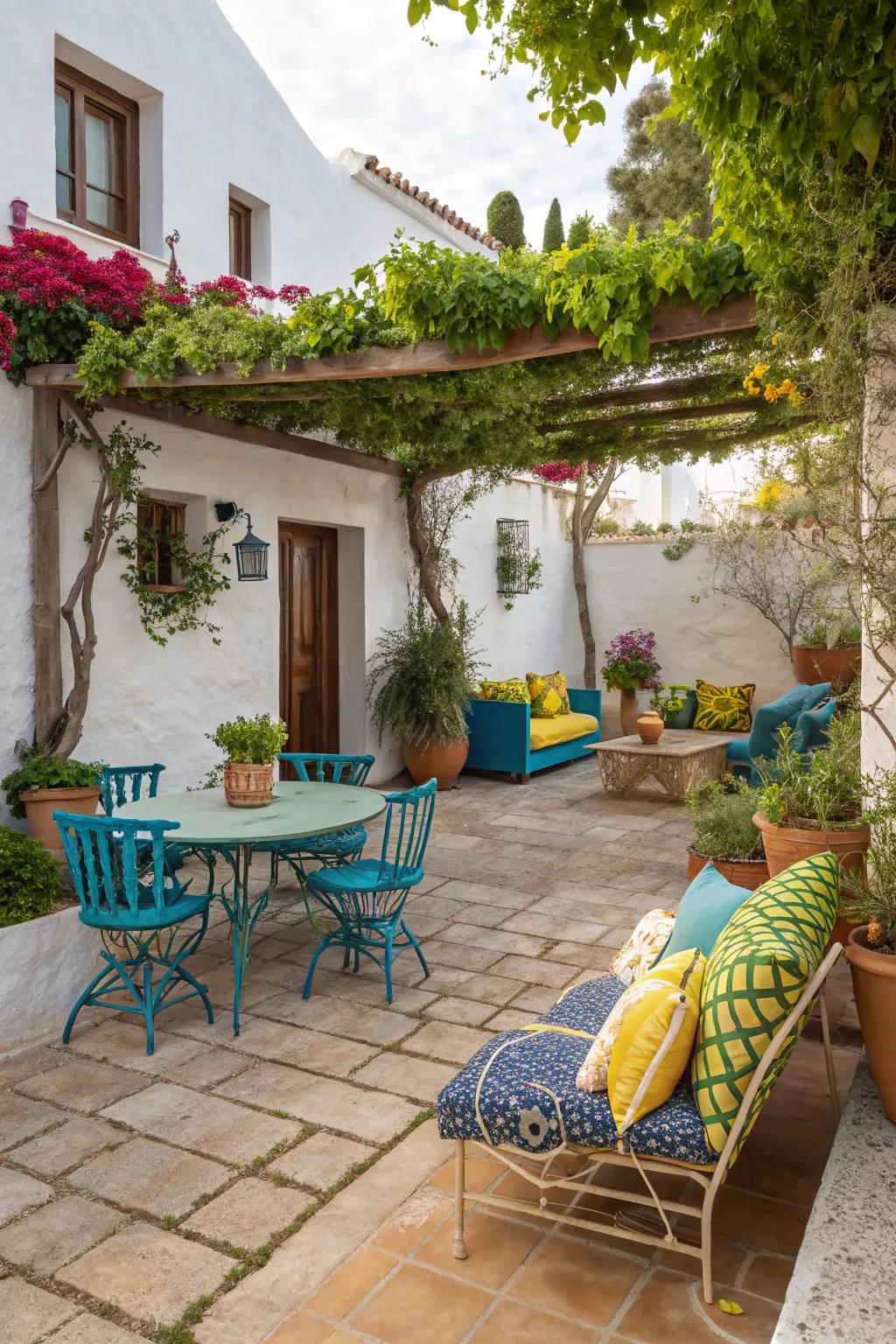 Bring Mediterranean warmth with terracotta-toned pavers.