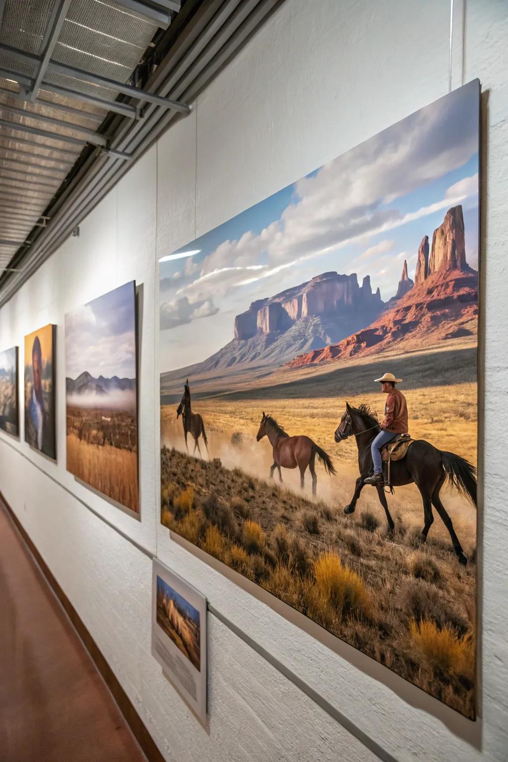 Western artwork incorporates character and charm.